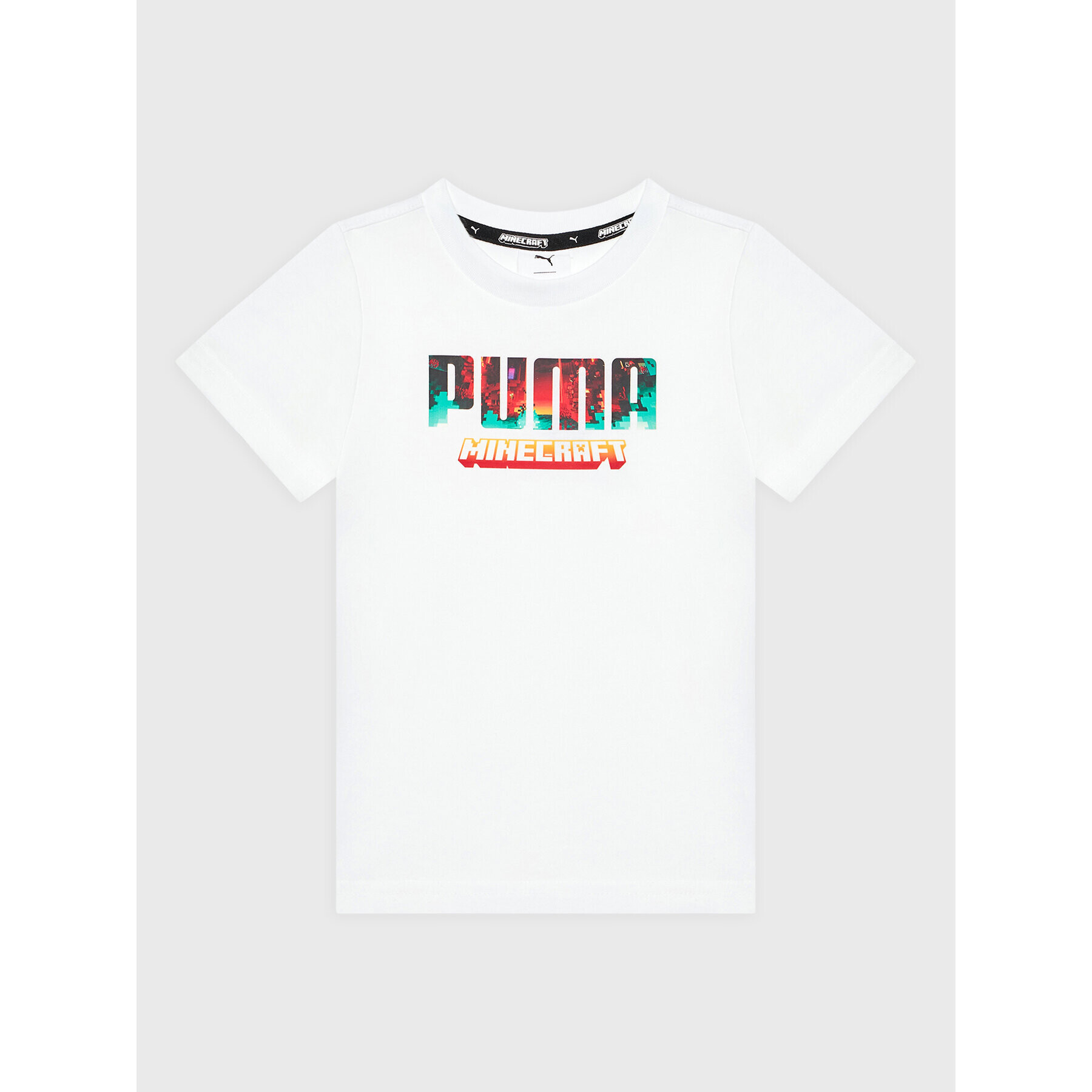 Puma T-Shirt MINECRAFT Graphic 670359 Bílá Regular Fit - Pepit.cz