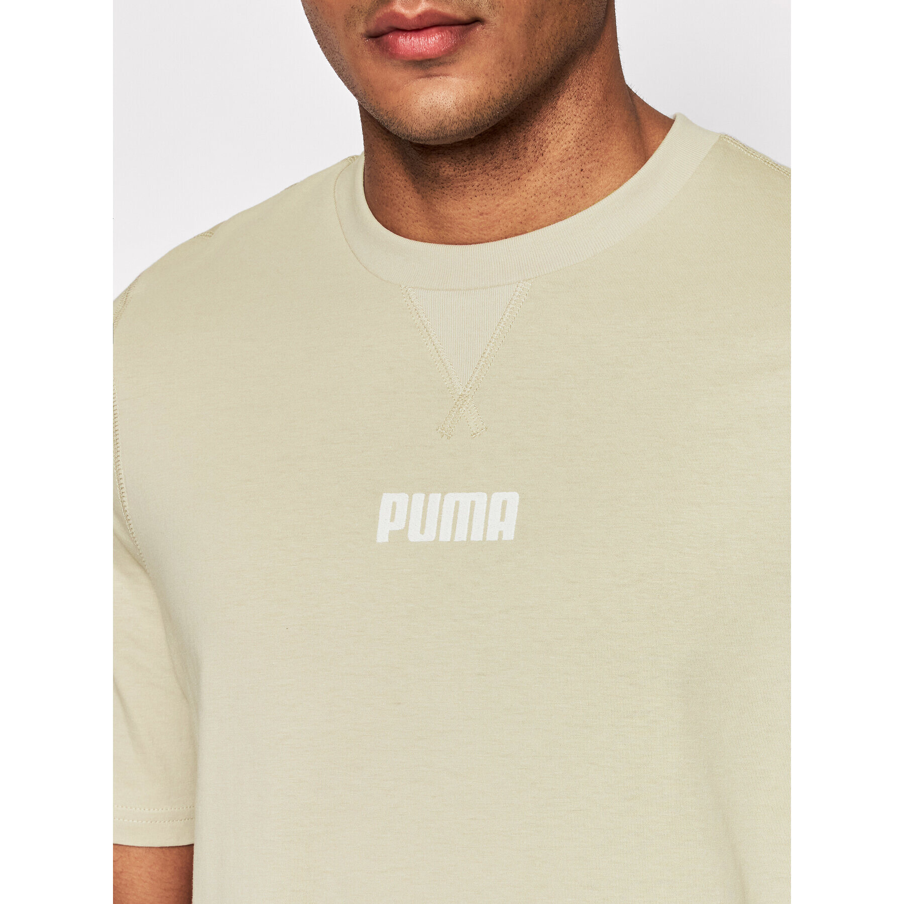 Puma T-Shirt Modern Basics 847407 Béžová Regular Fit - Pepit.cz