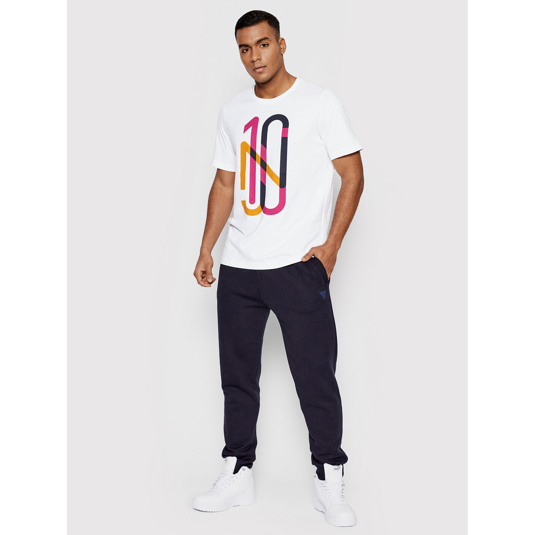 Puma T-Shirt NEYMAR JR Flare Graphic Tee 605618 Bílá Regular Fit - Pepit.cz