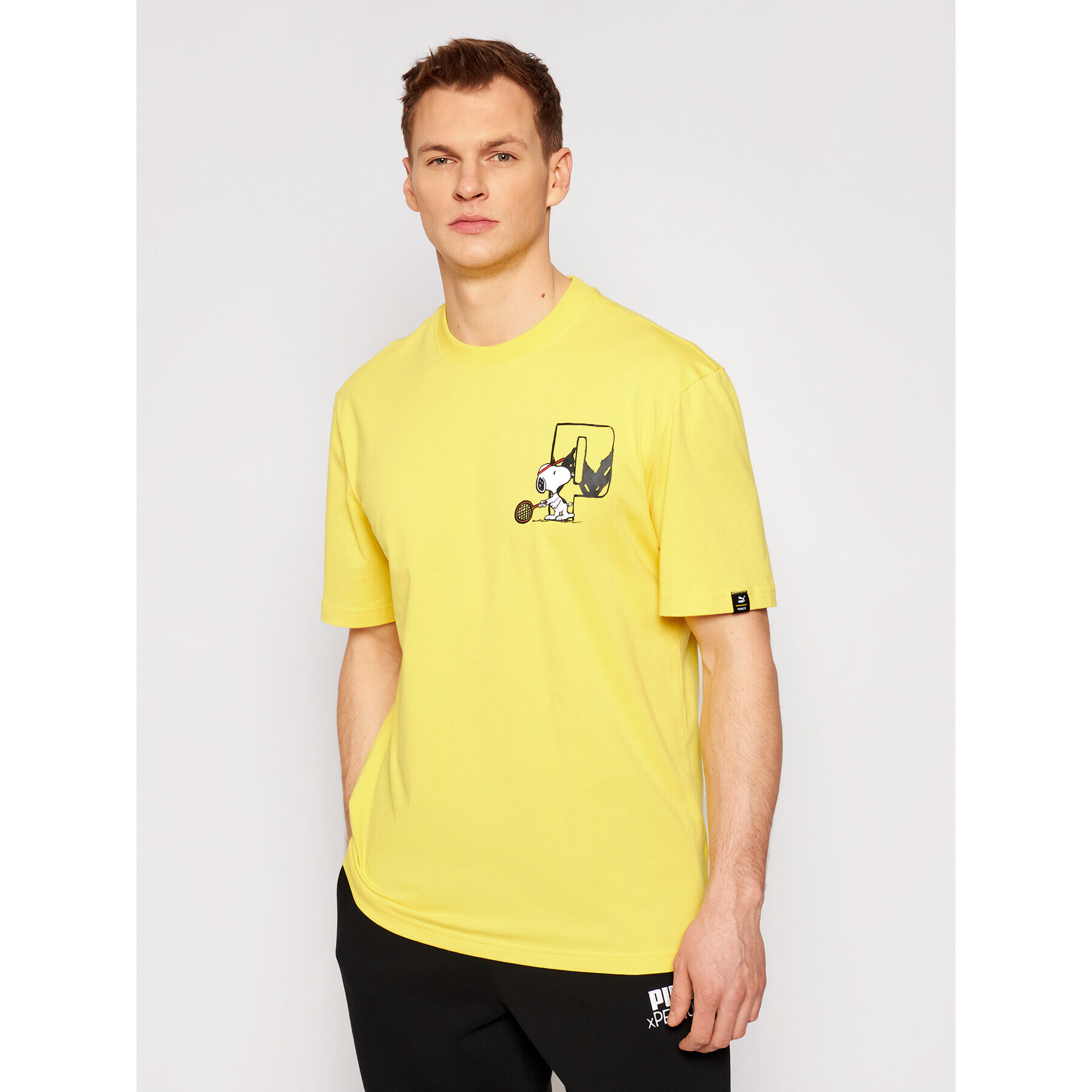 Puma T-Shirt PEANUTS 530616 Žlutá Regular Fit - Pepit.cz