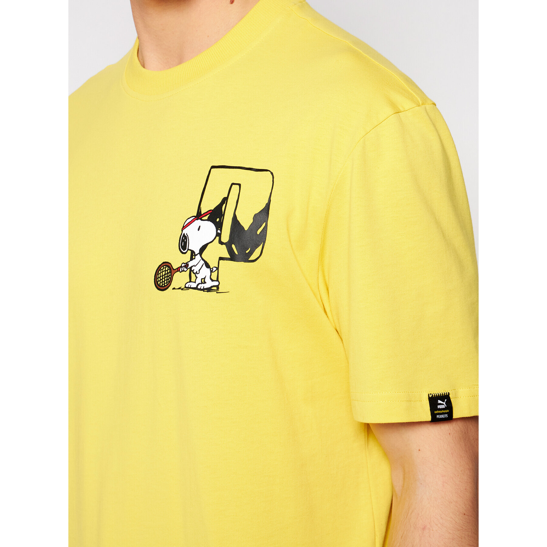 Puma T-Shirt PEANUTS 530616 Žlutá Regular Fit - Pepit.cz