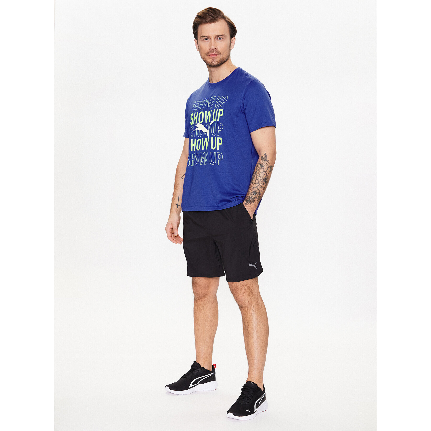 Puma T-Shirt Performance Running 523240 Modrá Regular Fit - Pepit.cz