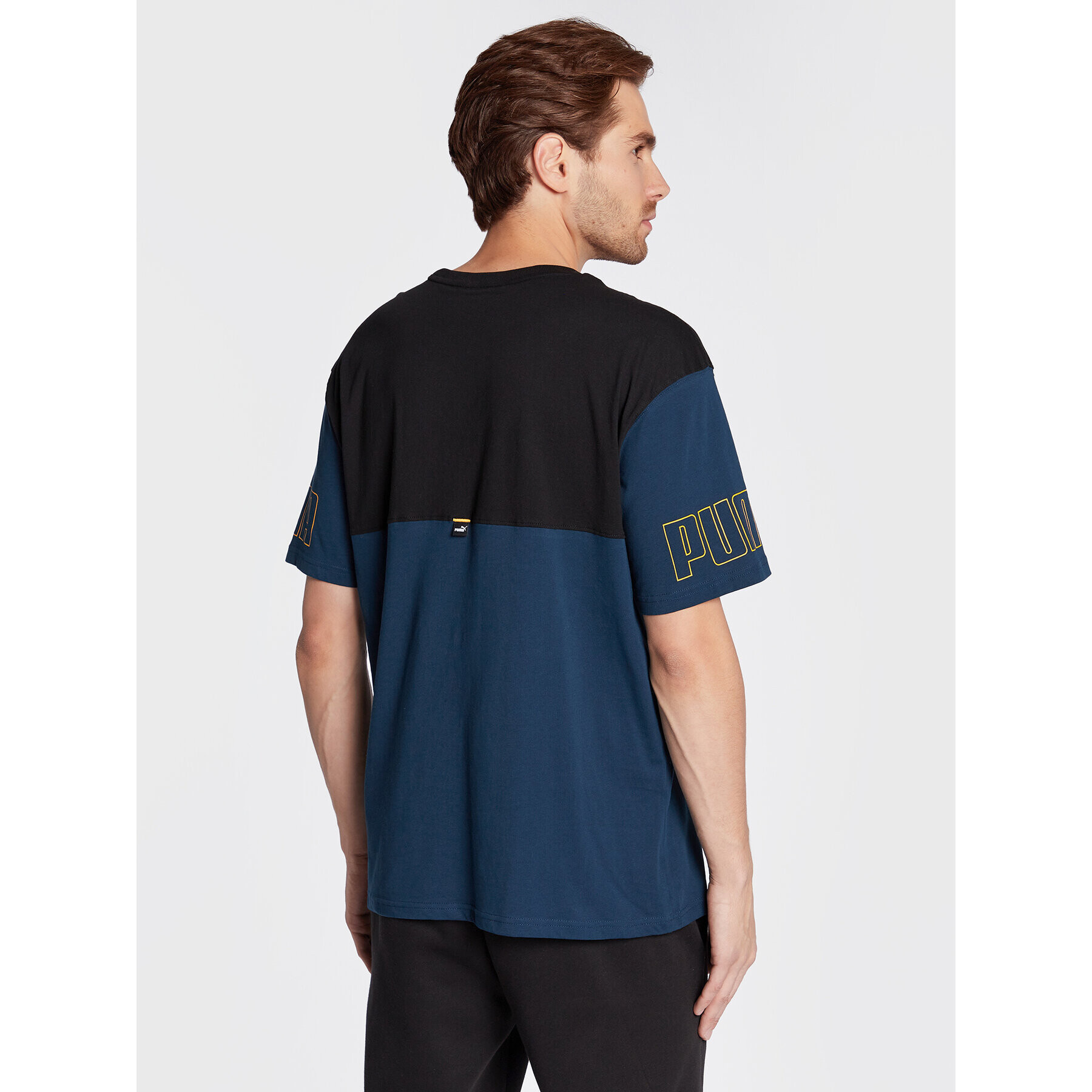 Puma T-Shirt Power Colorblock 671567 Modrá Relaxed Fit - Pepit.cz