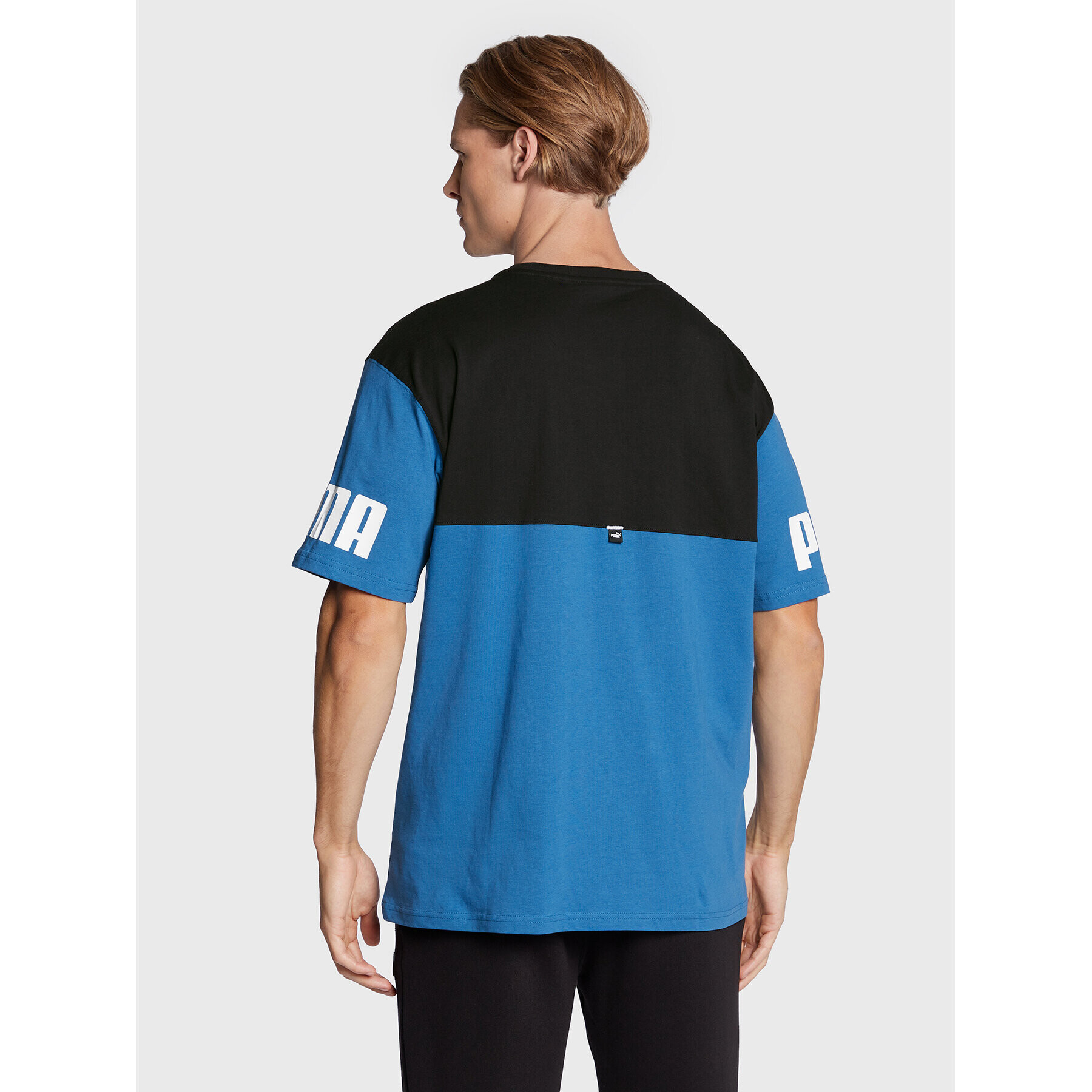 Puma T-Shirt Powr Colorblock 849801 Tmavomodrá Relaxed Fit - Pepit.cz