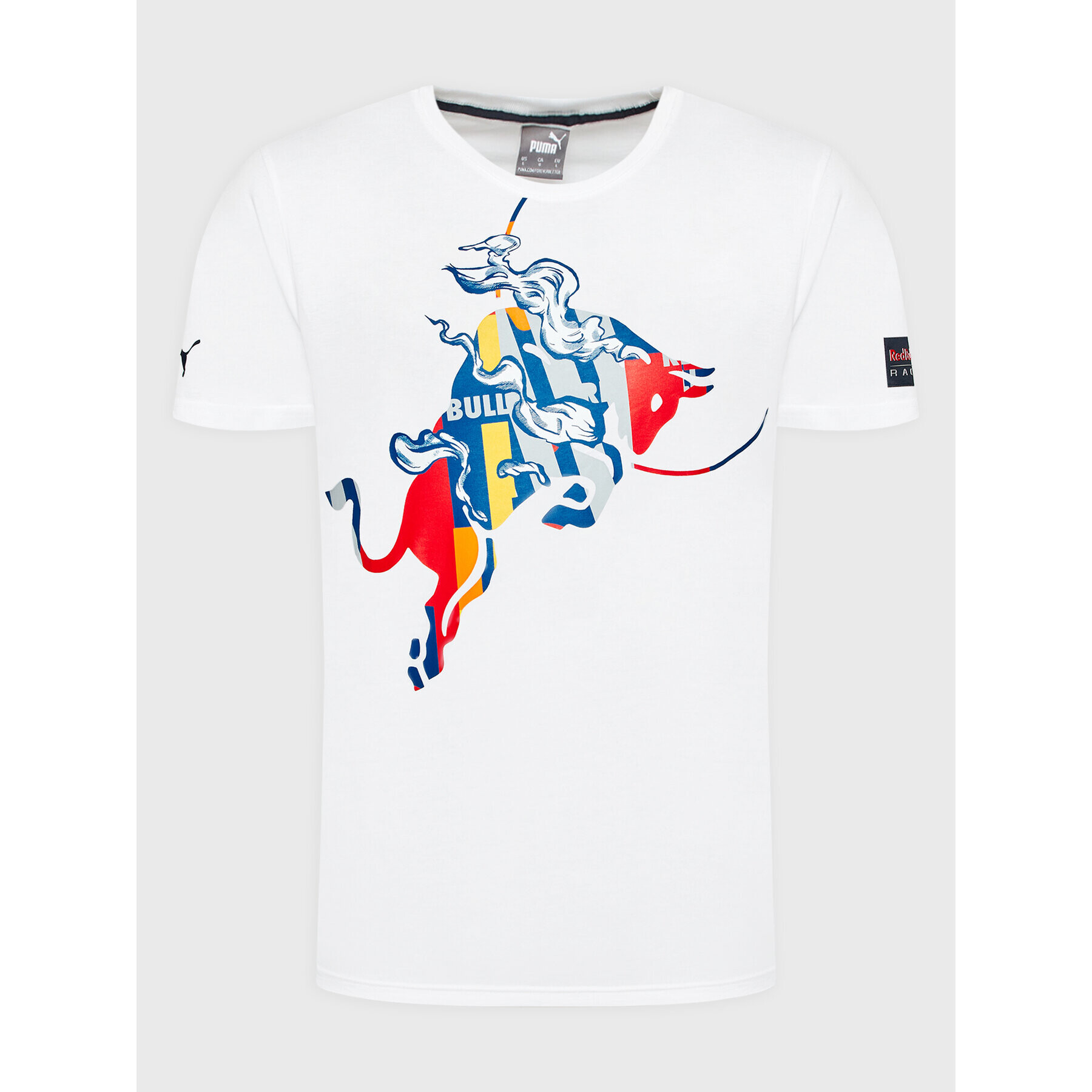 Puma T-Shirt Rbr Dynamic Bull Logo 534996 Bílá Regular Fit - Pepit.cz