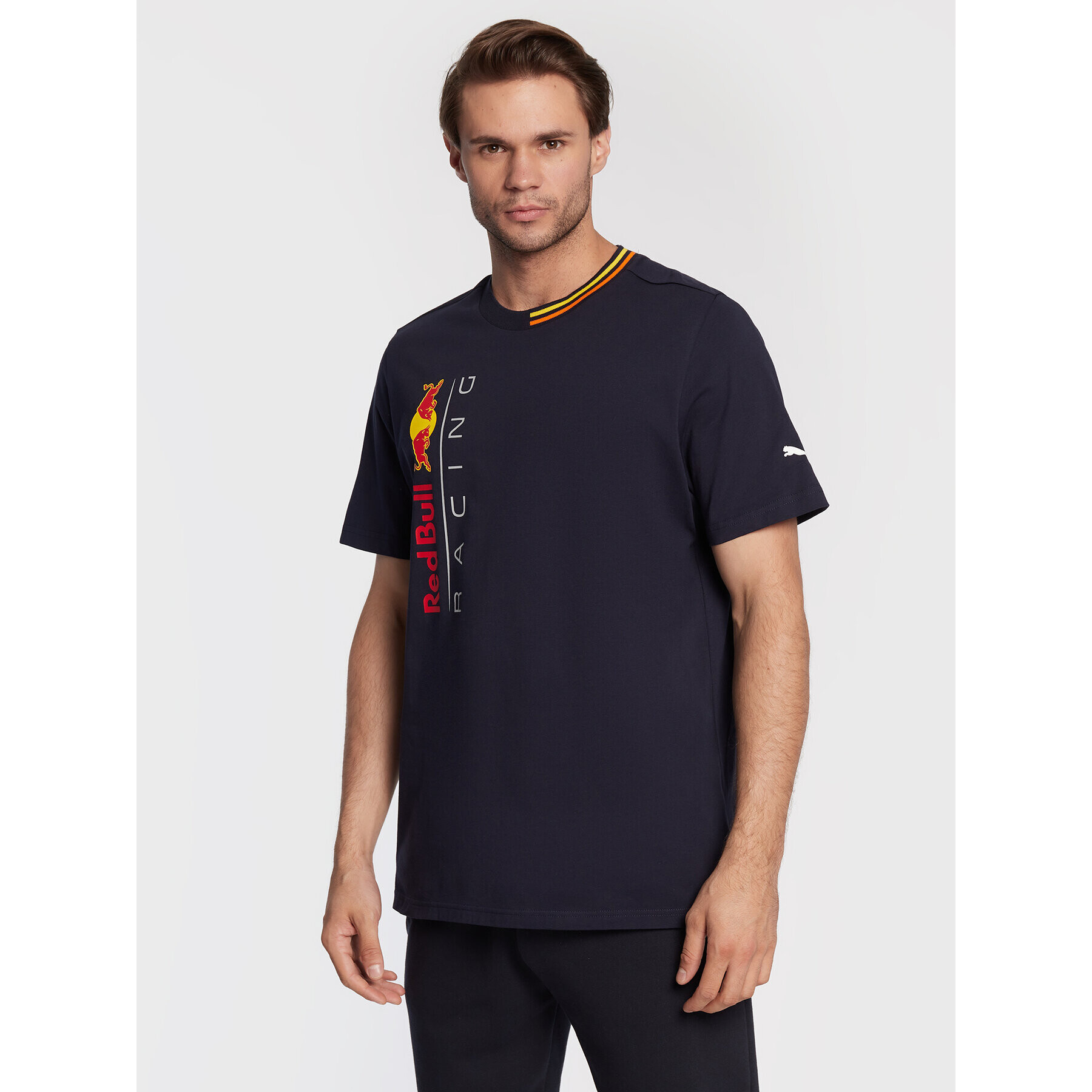 Puma T-Shirt Red Bull Racing Big Logo 536185 Tmavomodrá Regular Fit - Pepit.cz