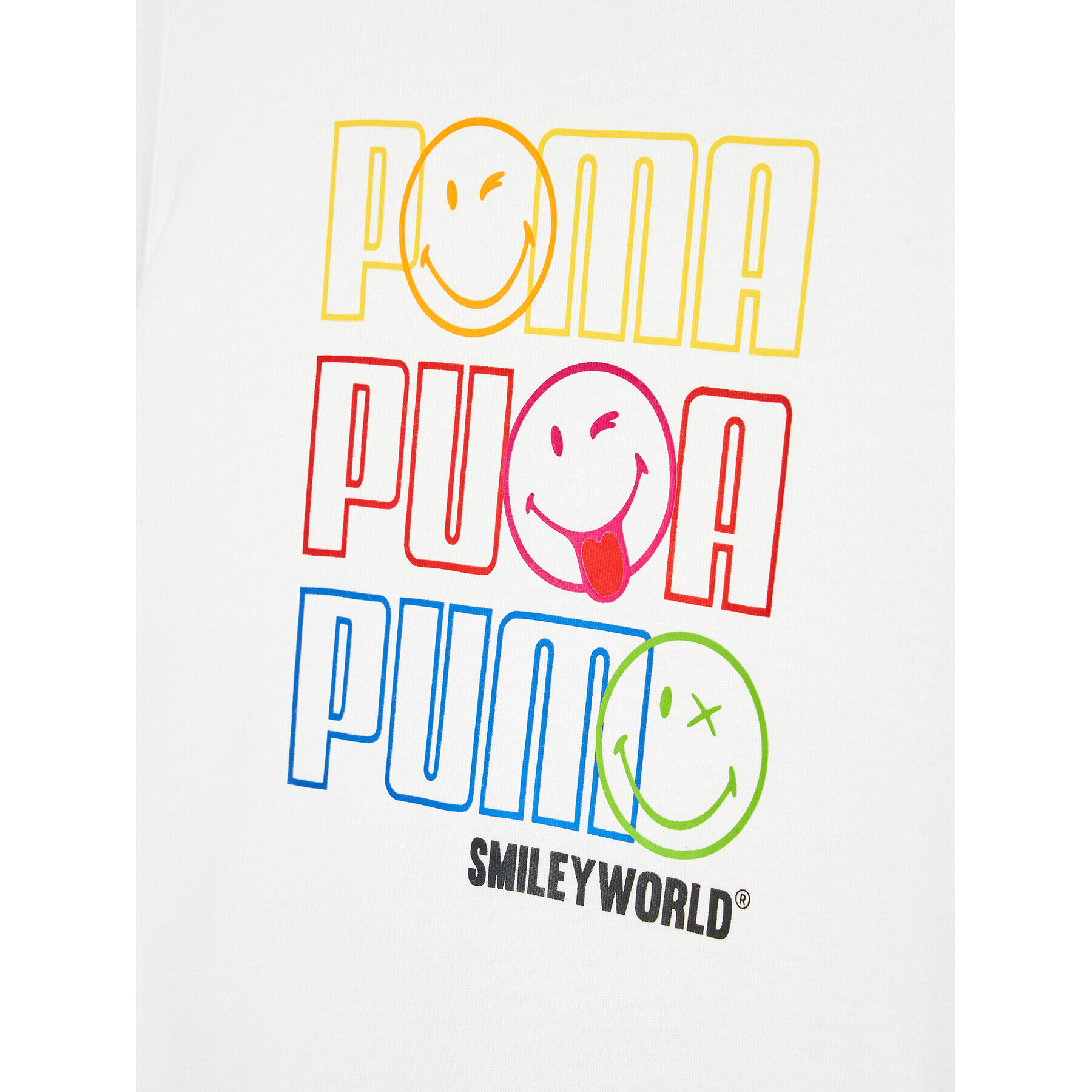 Puma T-Shirt SMILEY WORLD 846970 Bílá Regular Fit - Pepit.cz