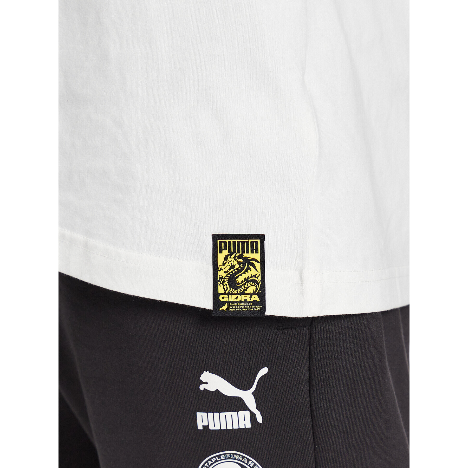 Puma T-Shirt STAPLE 621841 Écru Relaxed Fit - Pepit.cz