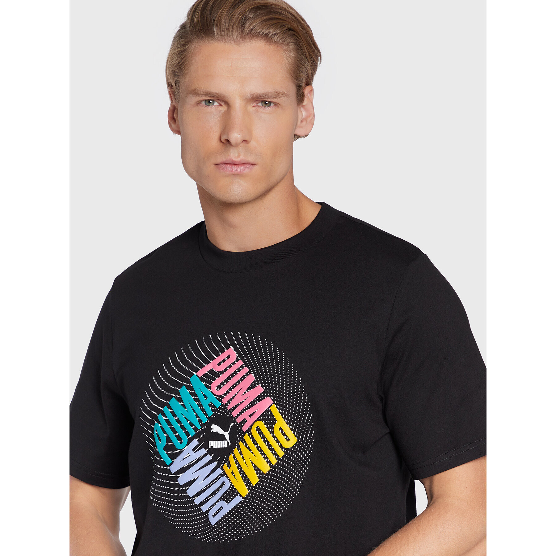 Puma T-Shirt Swxp Graphic 535658 Černá Regular Fit - Pepit.cz