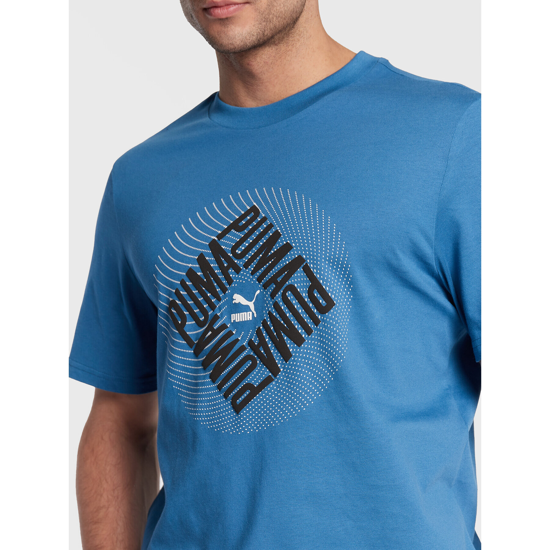 Puma T-Shirt Swxp Graphic 535658 Modrá Regular Fit - Pepit.cz