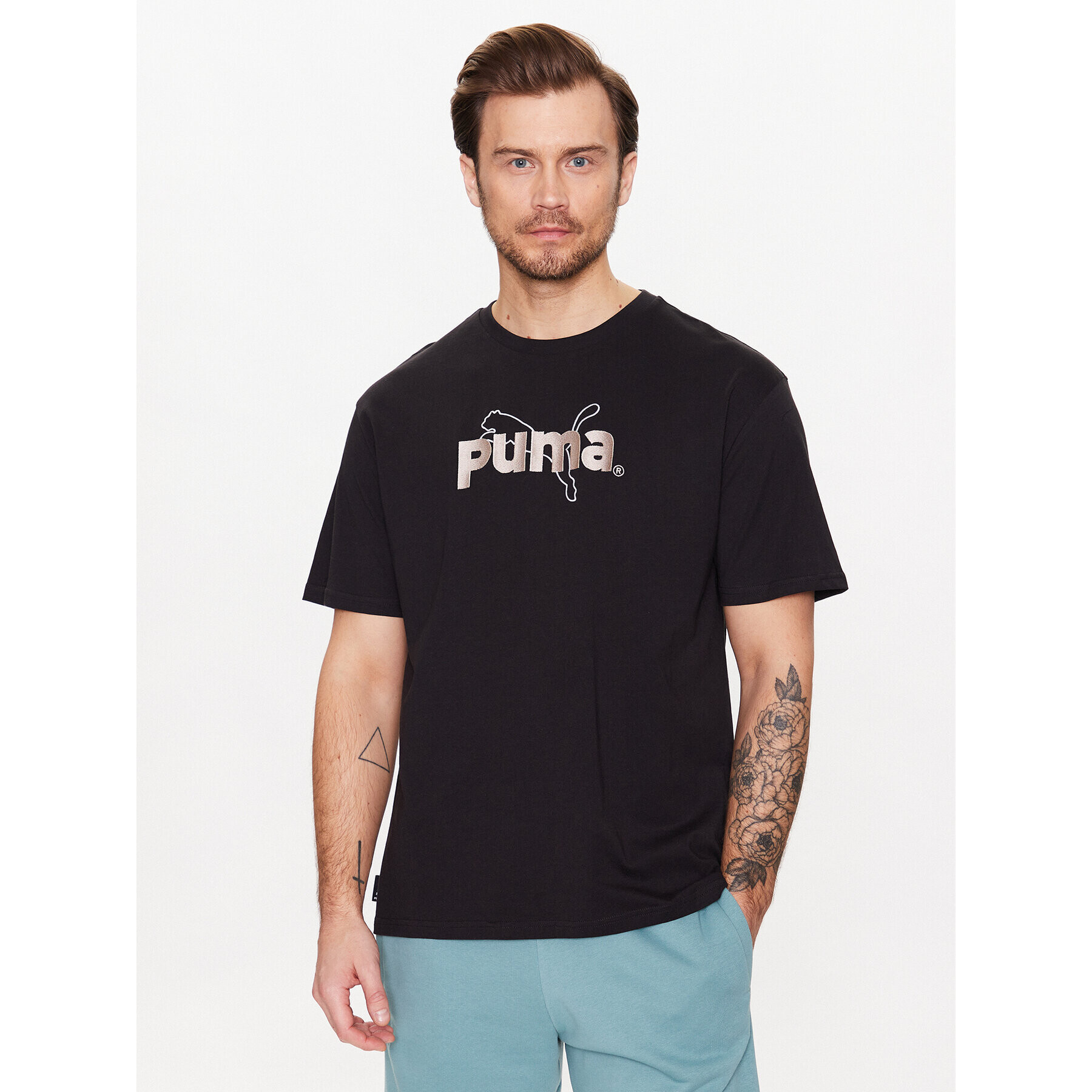 Puma T-Shirt Team Graphic 538256 Černá Relaxed Fit - Pepit.cz