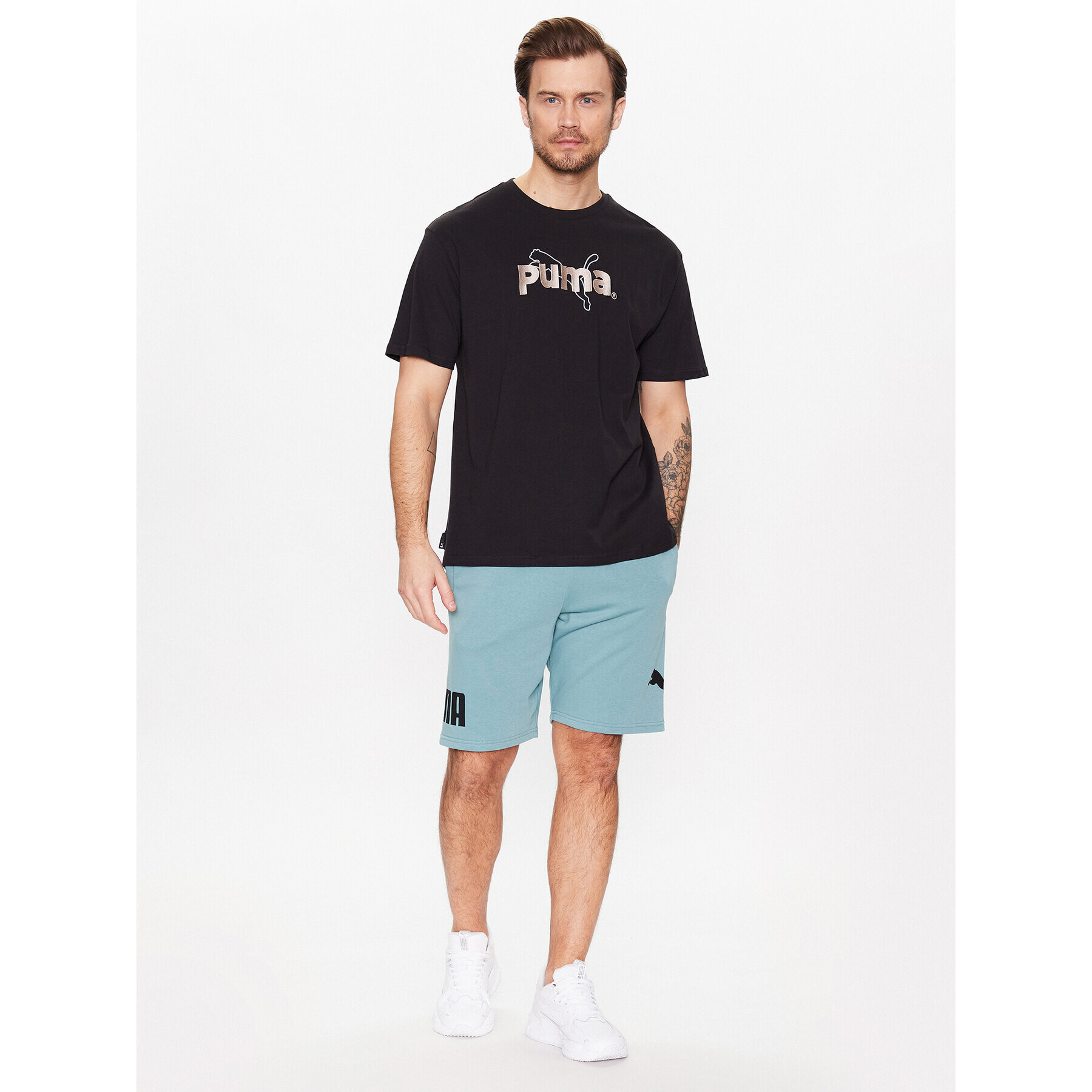 Puma T-Shirt Team Graphic 538256 Černá Relaxed Fit - Pepit.cz