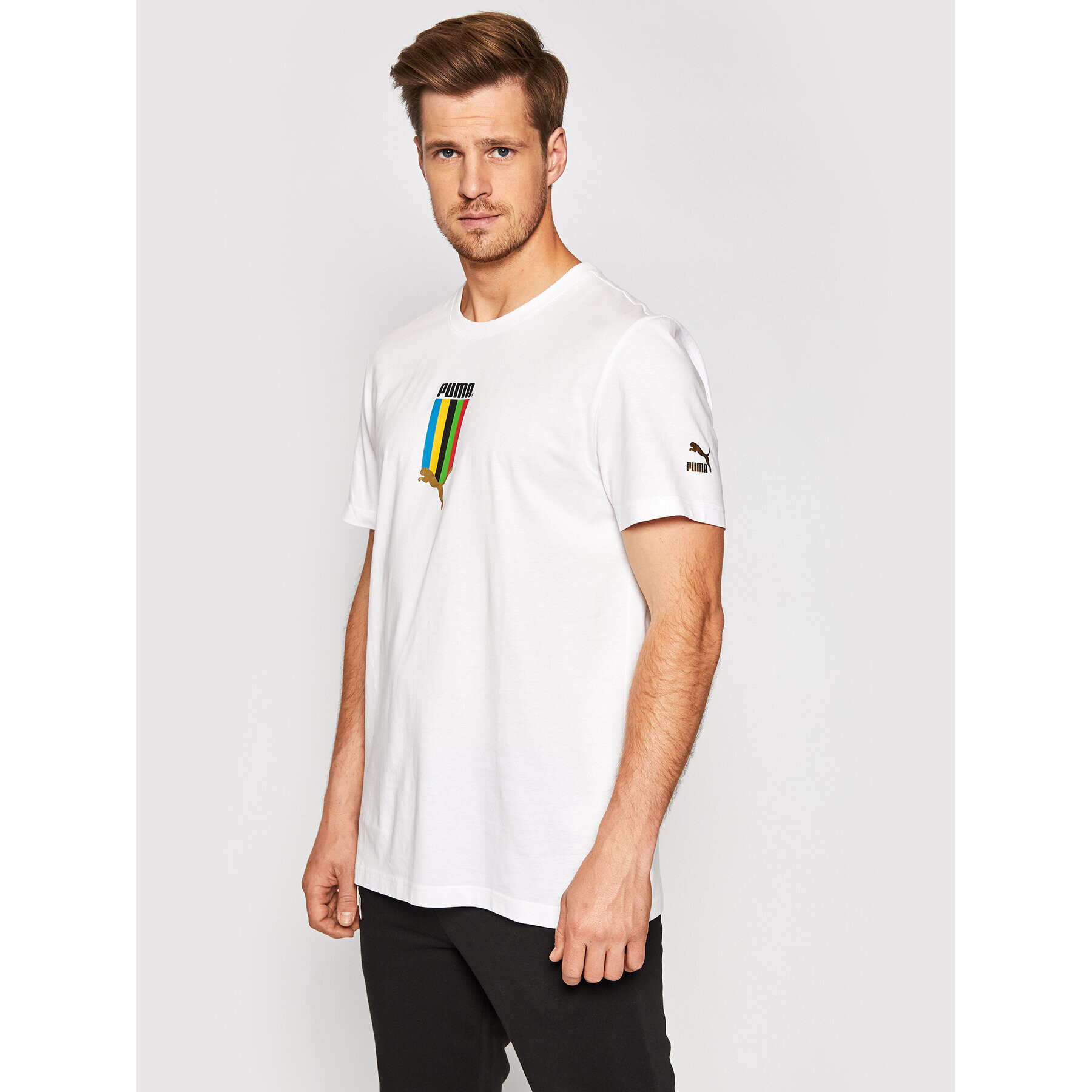 Puma T-Shirt Tsf Graphic Tee 597614 Bílá Regular Fit - Pepit.cz