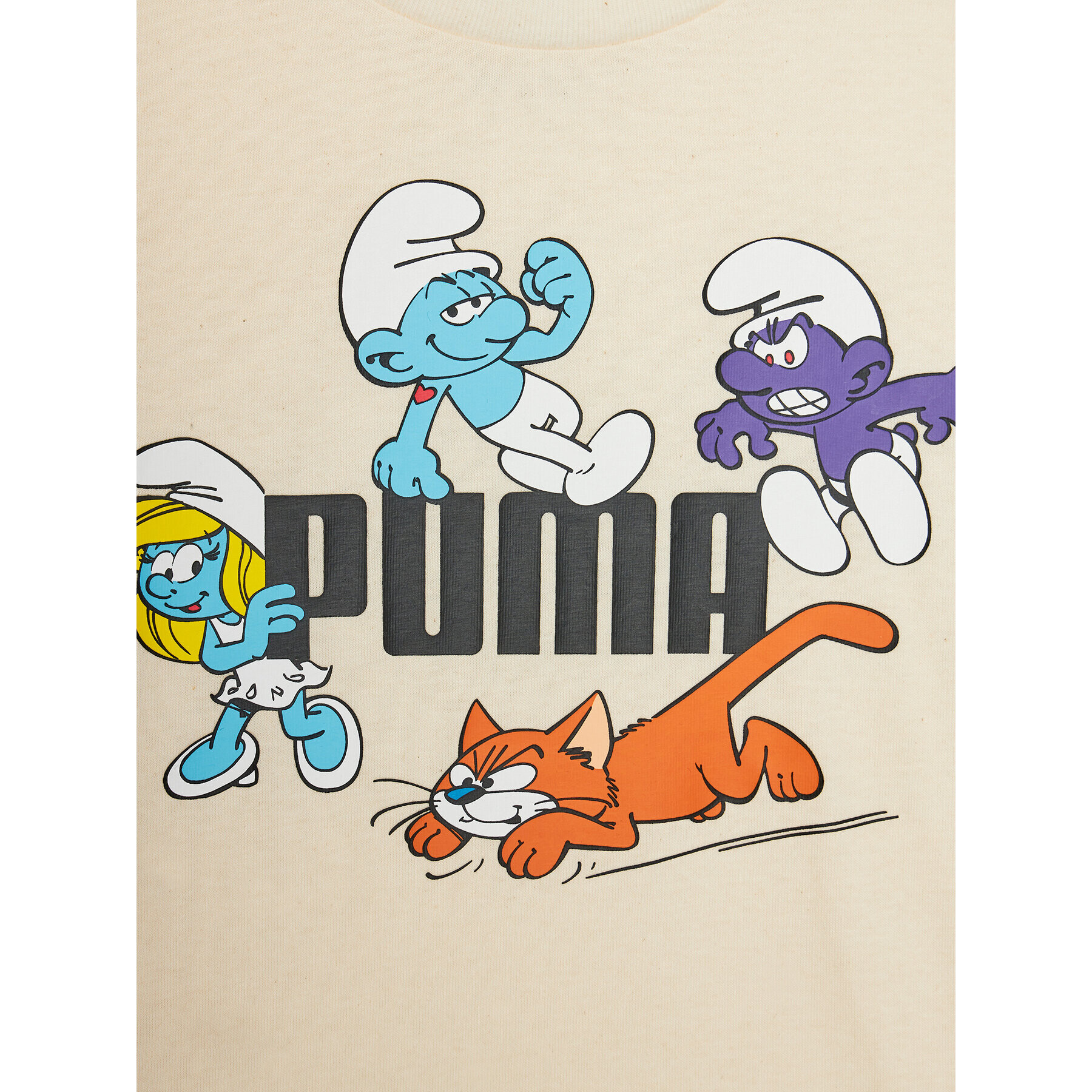 Puma T-Shirt X The Smurfs 622981 Écru Regular Fit - Pepit.cz