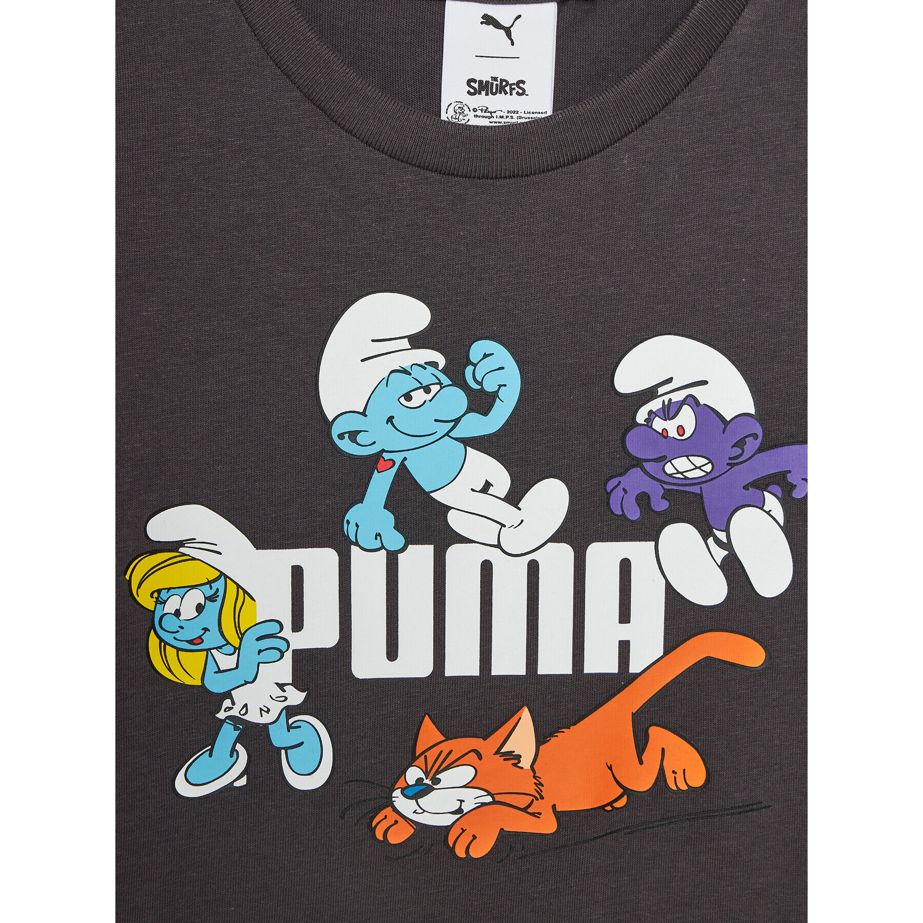 Puma T-Shirt X The Smurfs 622981 Šedá Regular Fit - Pepit.cz