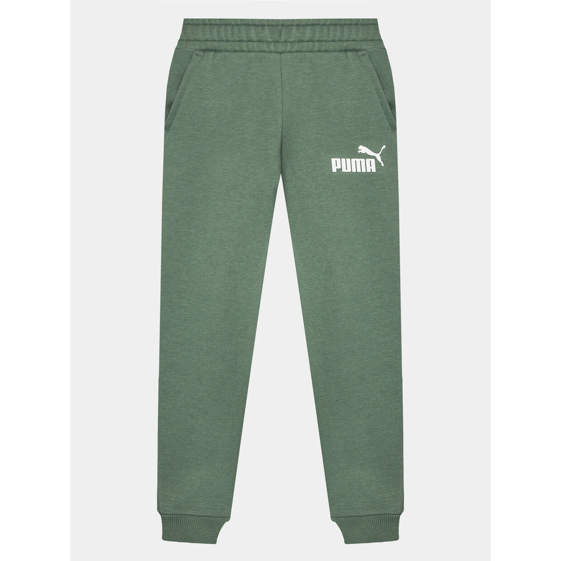 Puma Teplákové kalhoty Ess Logo 586973 Zelená Regular Fit - Pepit.cz