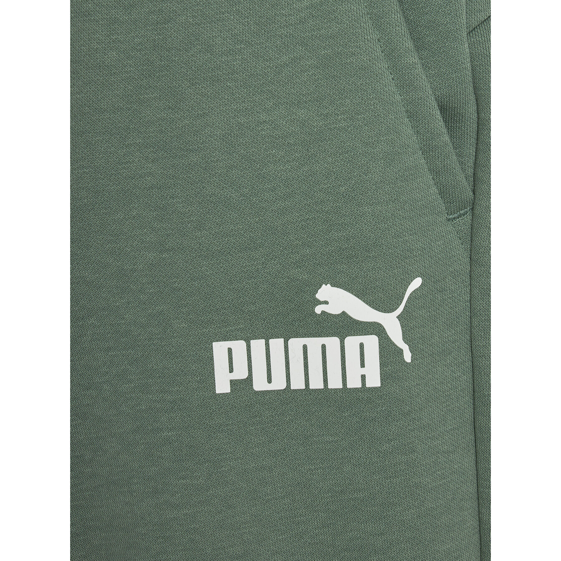 Puma Teplákové kalhoty Ess Logo 586973 Zelená Regular Fit - Pepit.cz