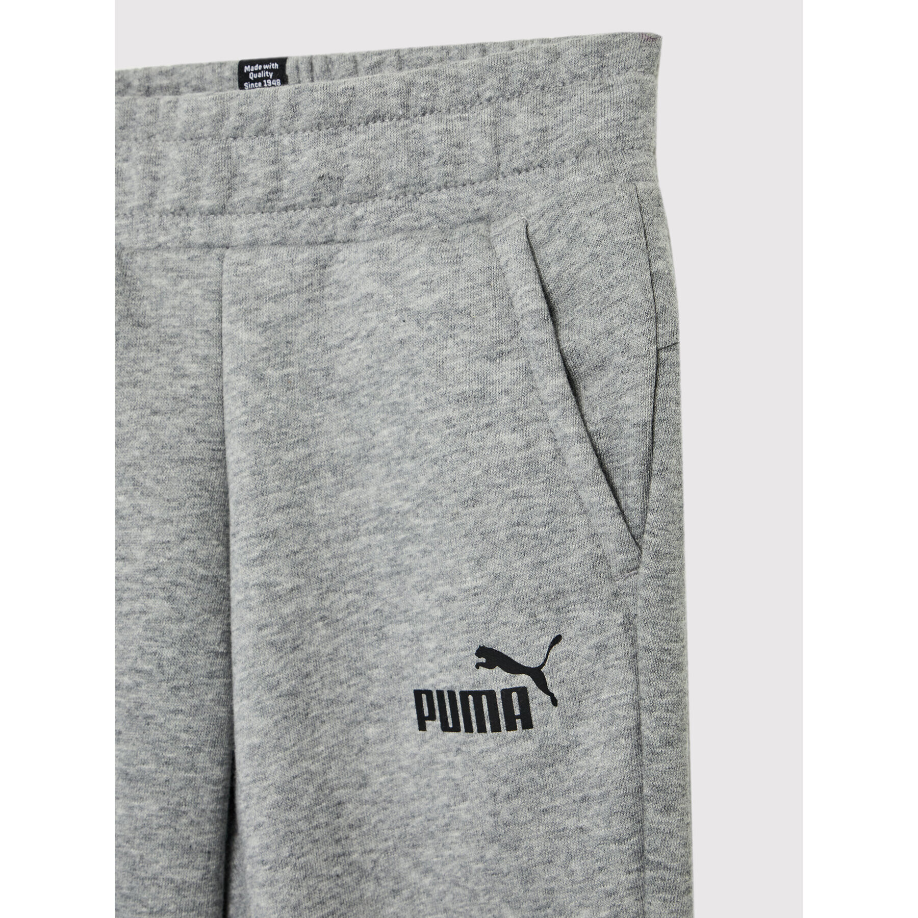 Puma Teplákové kalhoty Essential Logo 586974 Šedá Regular Fit - Pepit.cz