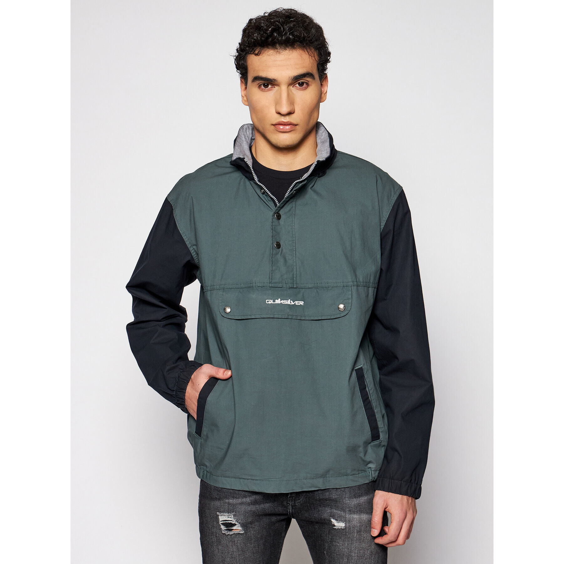 Quiksilver Bunda anorak Jump Up EQYJK03657 Zelená Regular Fit - Pepit.cz