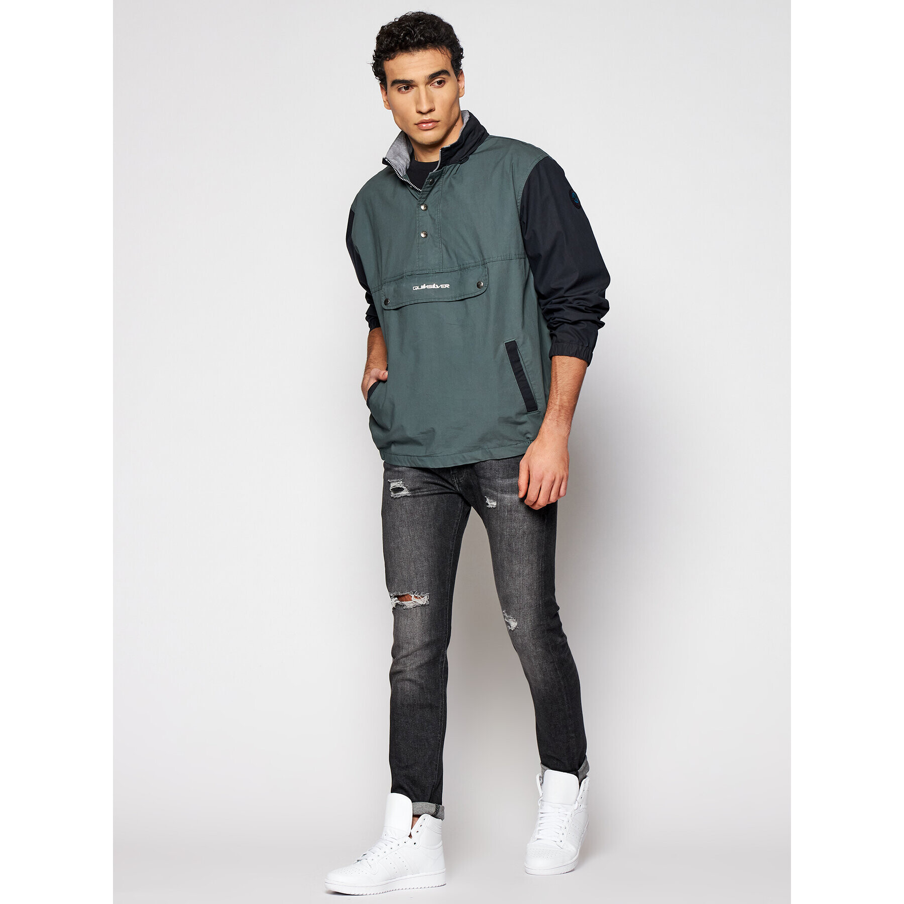 Quiksilver Bunda anorak Jump Up EQYJK03657 Zelená Regular Fit - Pepit.cz