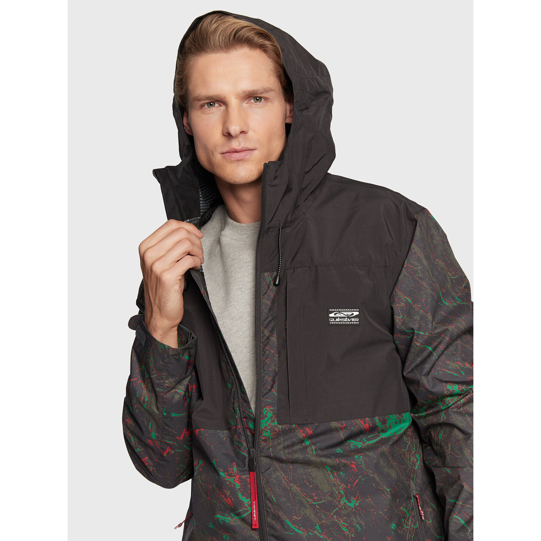 Quiksilver Bunda pro přechodné období Lizard Heads EQYJK03819 Černá Regular Fit - Pepit.cz