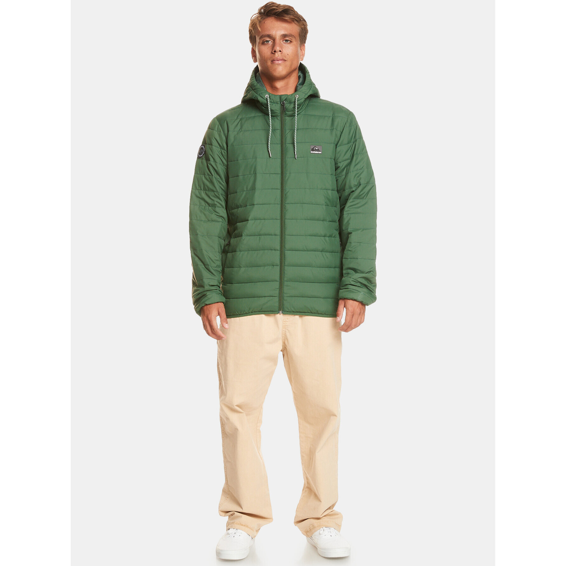 Quiksilver Bunda pro přechodné období Scaly Hood Jckt EQYJK04008 Zelená Regular Fit - Pepit.cz