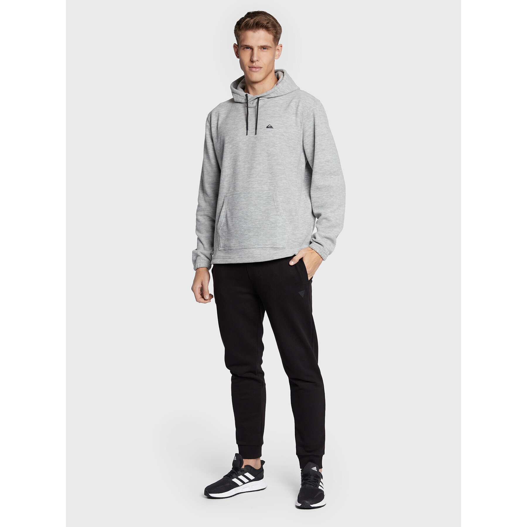 Quiksilver Fleecová mikina Essentials EQYFT04472 Šedá Regular Fit - Pepit.cz