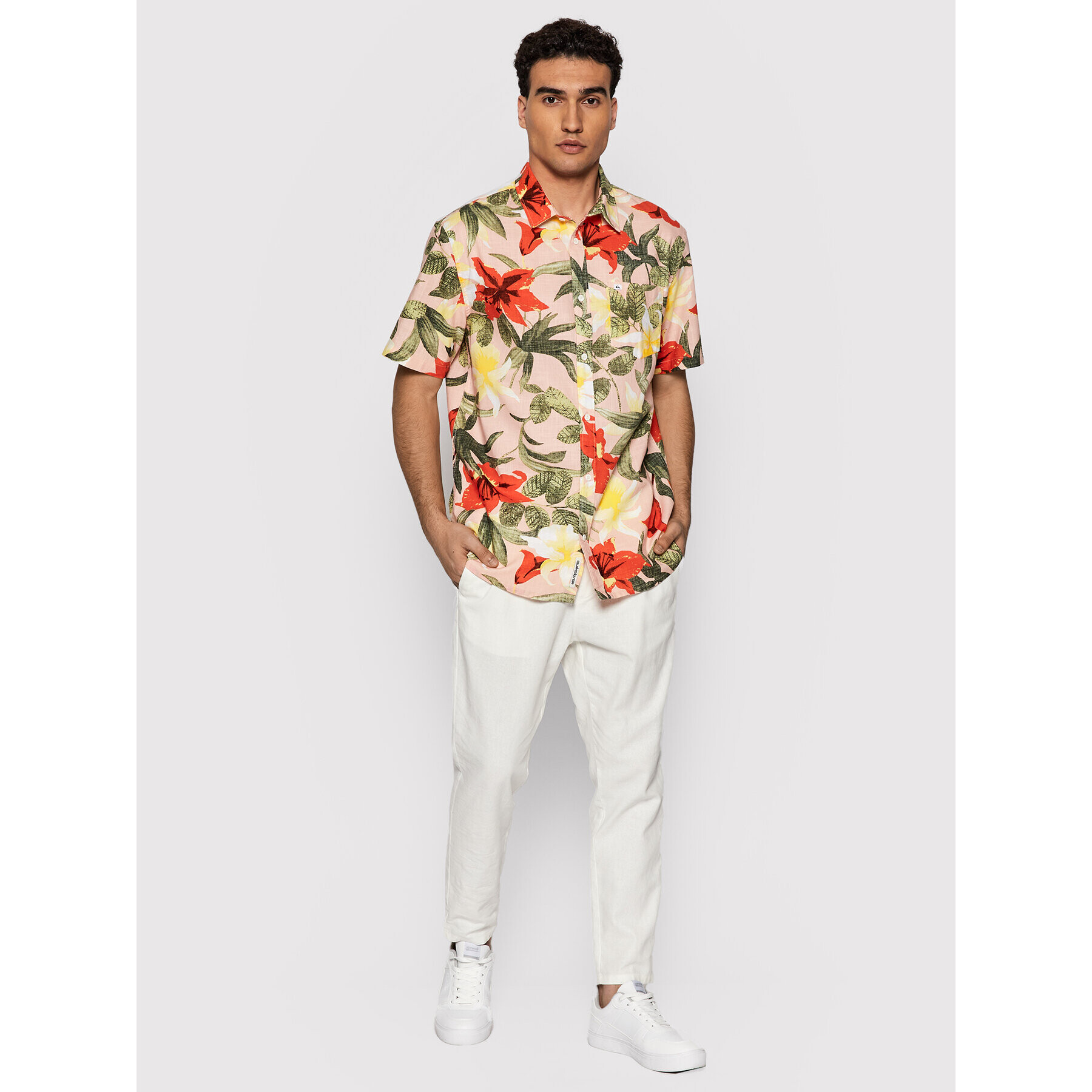 Quiksilver Košile Garden Path EQYWT04286 Růžová Regular Fit - Pepit.cz