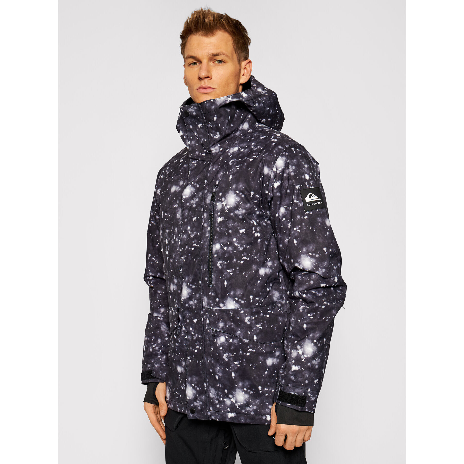 Quiksilver Lyžařská bunda Mission Printed EQYTJ03267 Černá Modern Fit - Pepit.cz