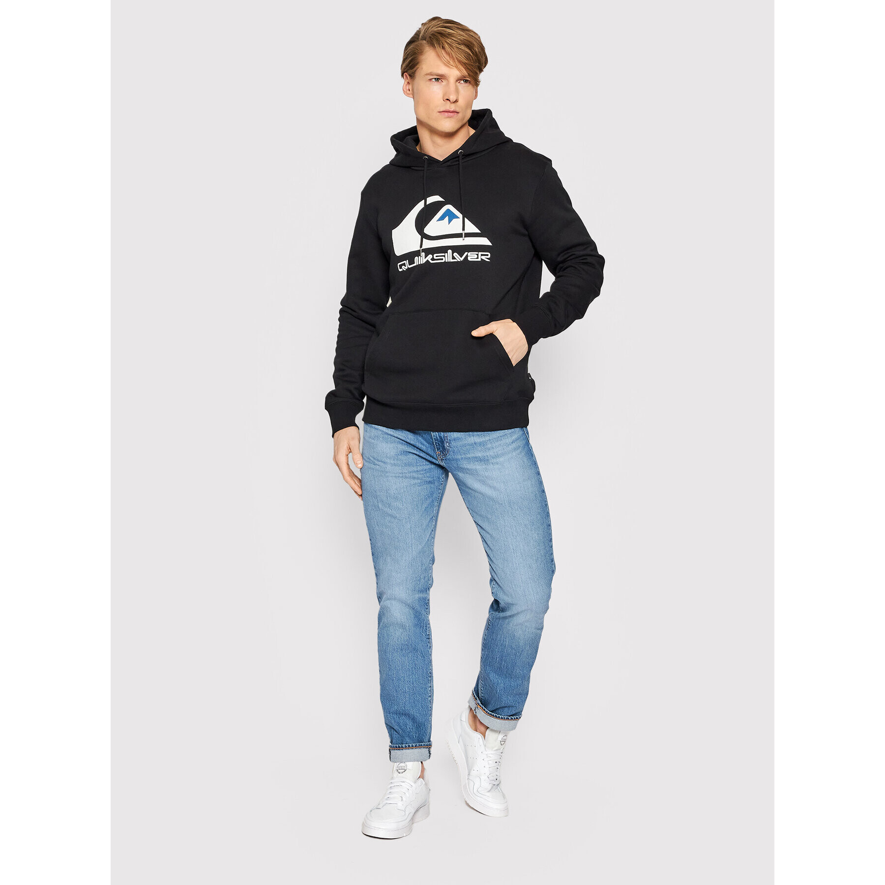 Quiksilver Mikina Big Logo EQYFT04450 Černá Regular Fit - Pepit.cz