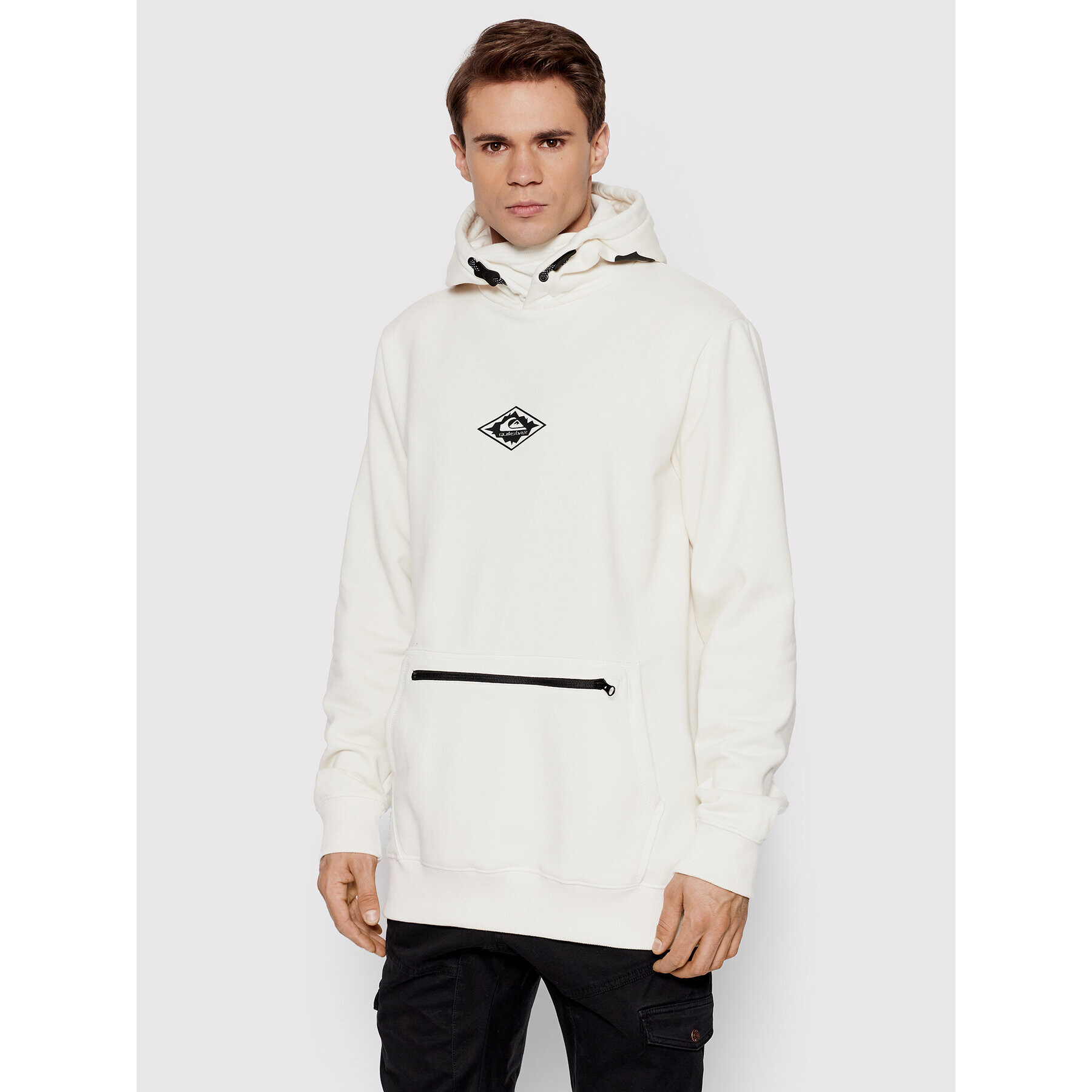 Quiksilver Mikina Big Logo Tech EQYFT04378 Béžová Regular Fit - Pepit.cz