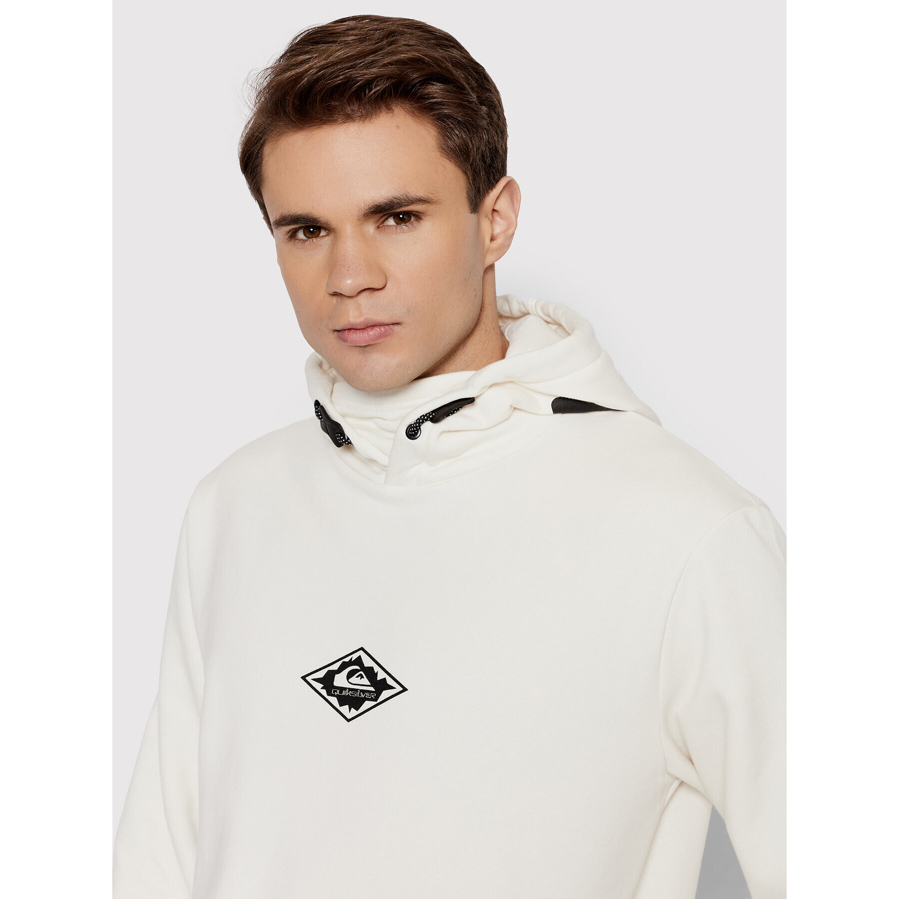 Quiksilver Mikina Big Logo Tech EQYFT04378 Béžová Regular Fit - Pepit.cz