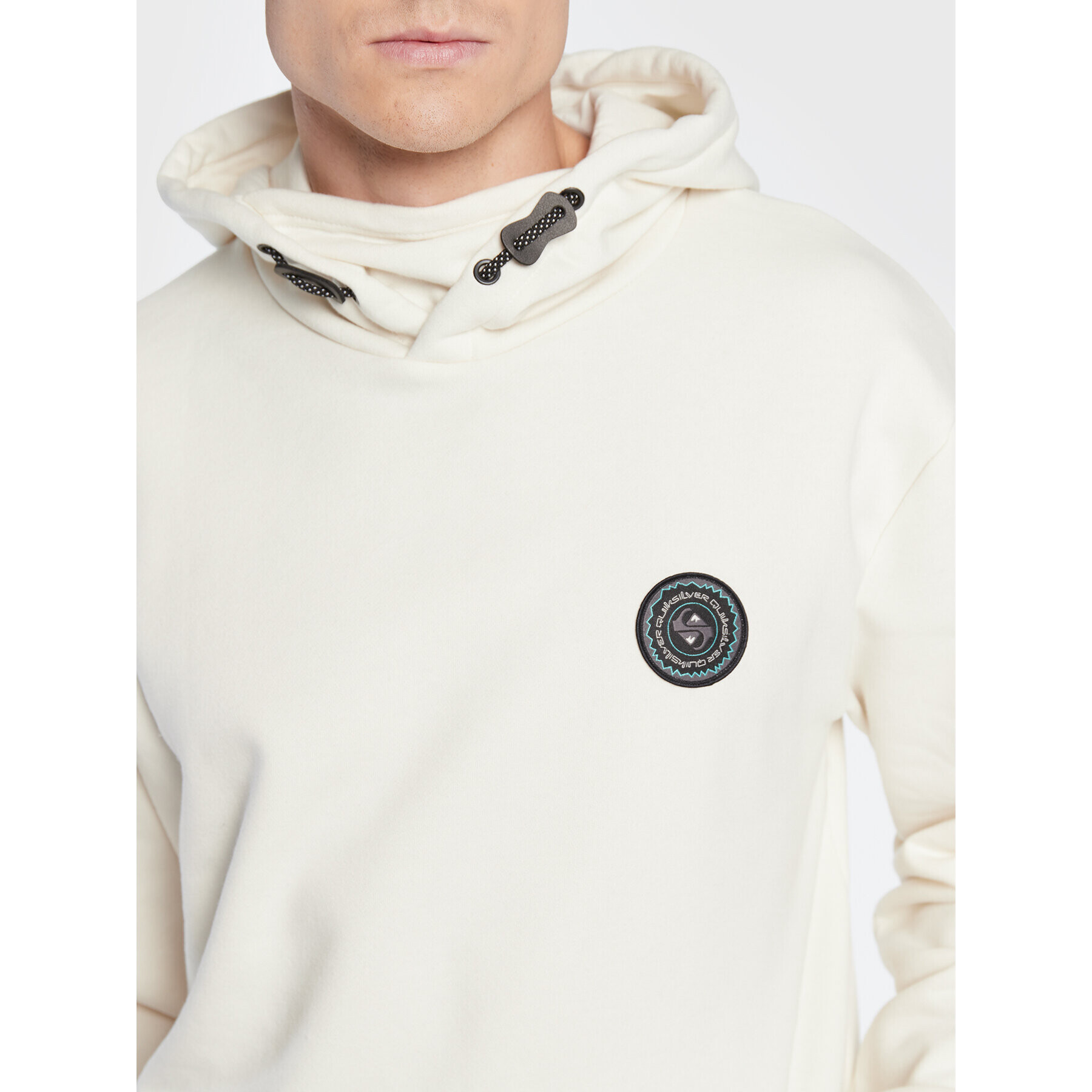 Quiksilver Mikina Big Logo Tech EQYFT04559 Béžová Relaxed Fit - Pepit.cz