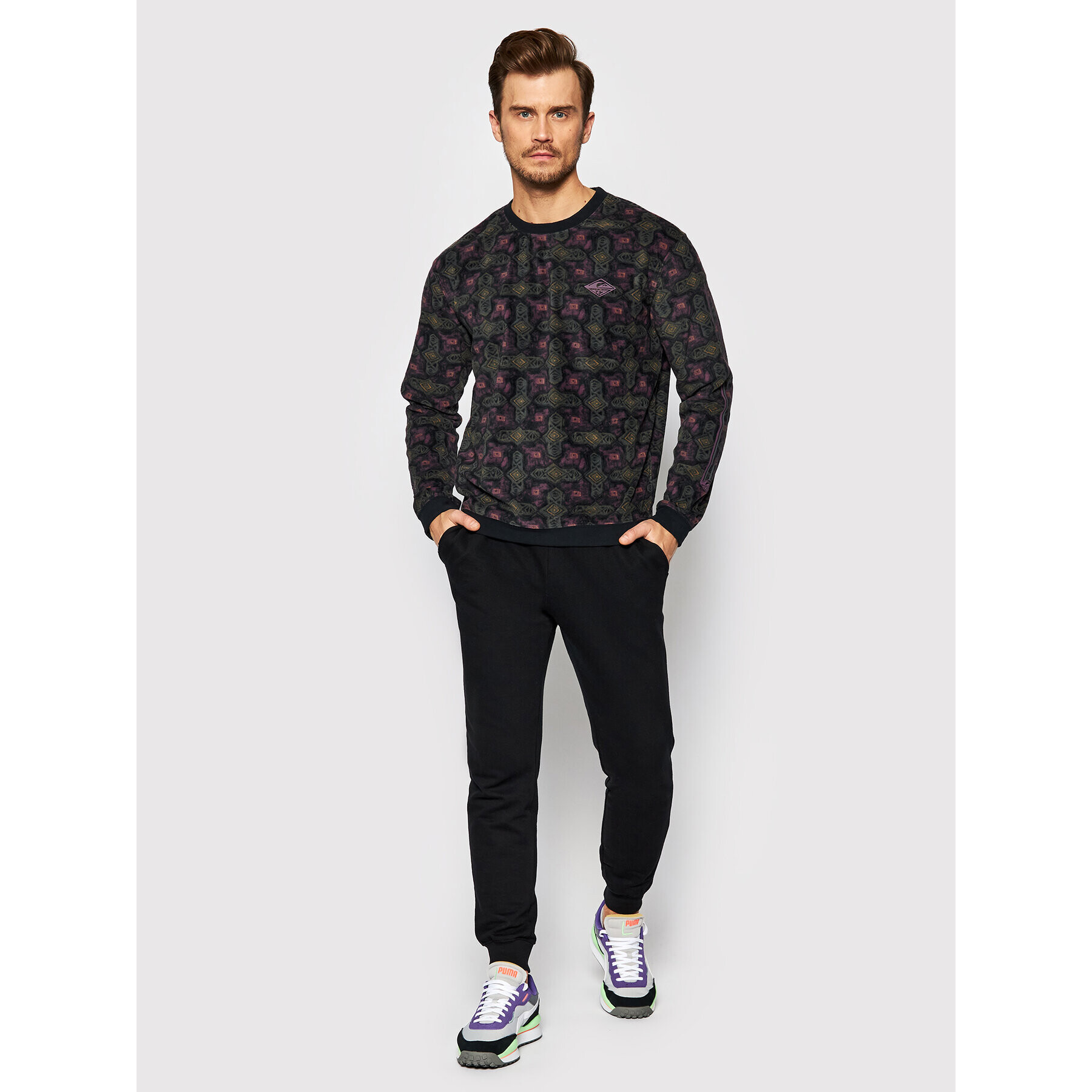 Quiksilver Mikina EQYFT04407 Fialová Regular Fit - Pepit.cz