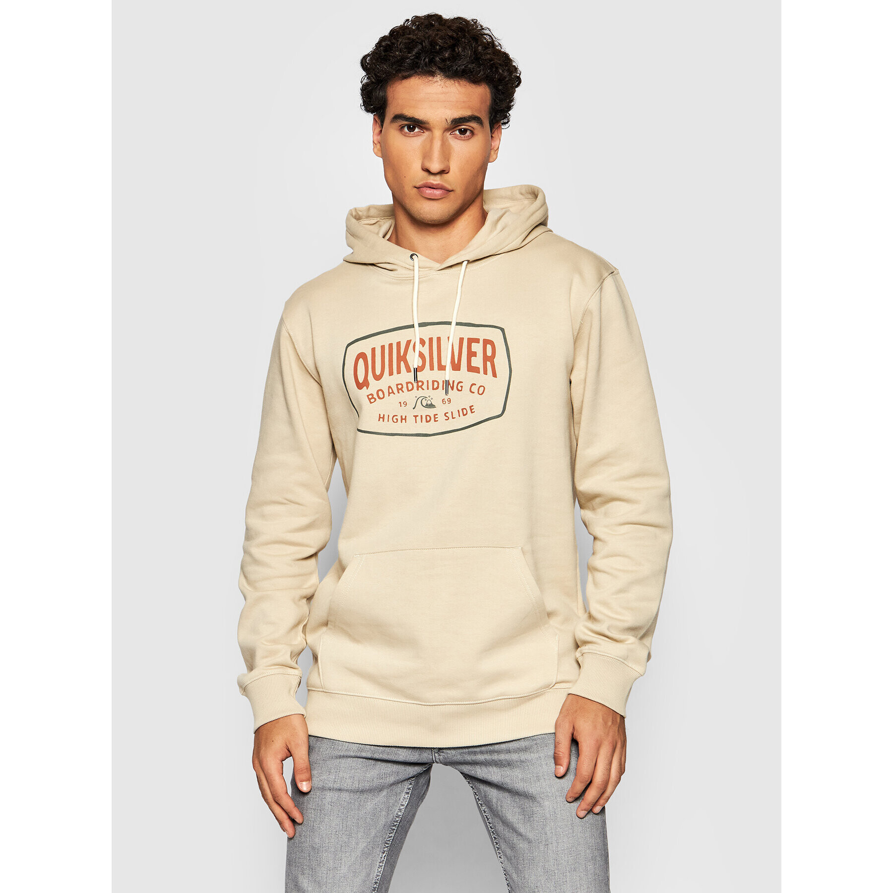 Quiksilver Mikina High Cloud EQYFT04456 Béžová Regular Fit - Pepit.cz