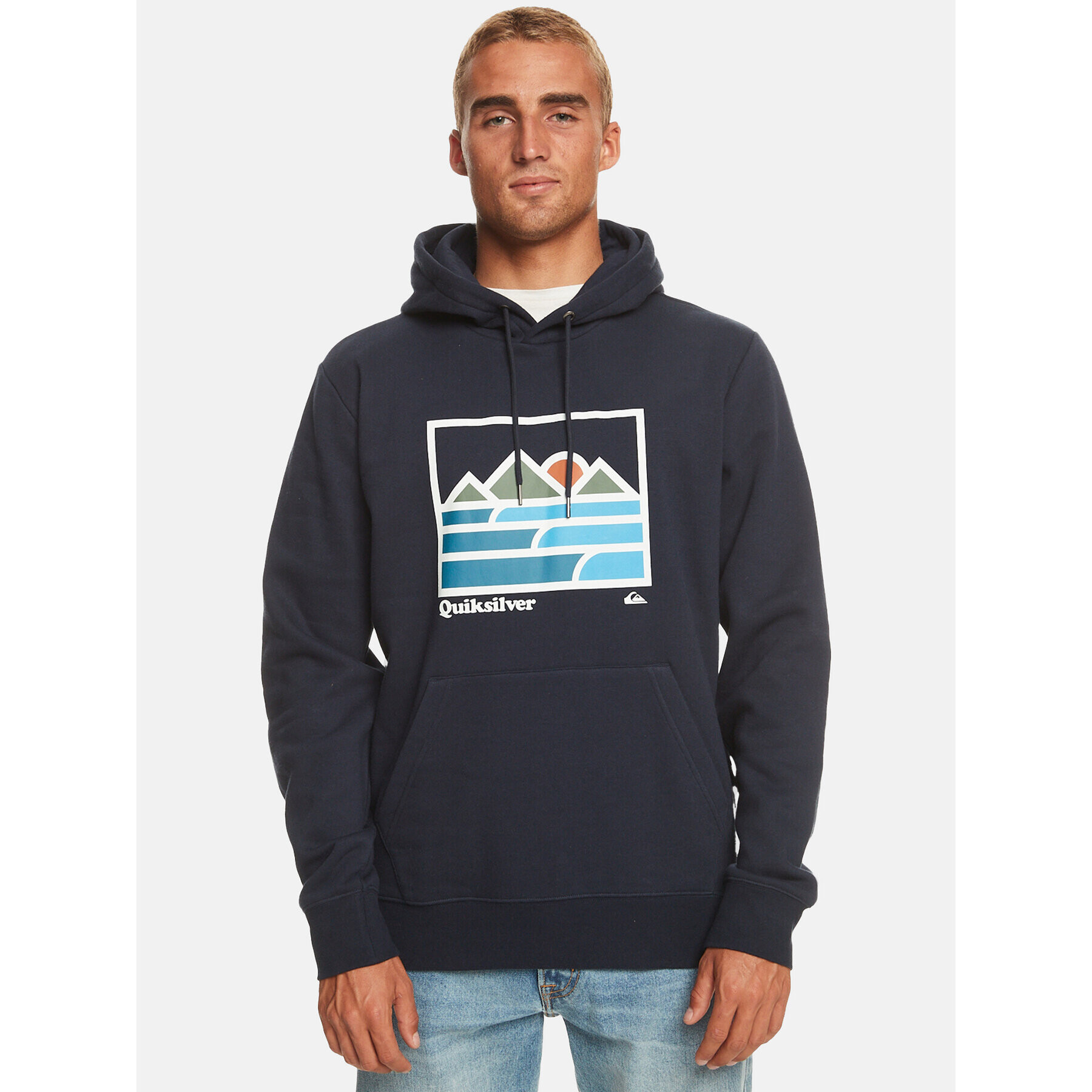 Quiksilver Mikina Landscape Lines Otlr EQYFT04832 Tmavomodrá Regular Fit - Pepit.cz