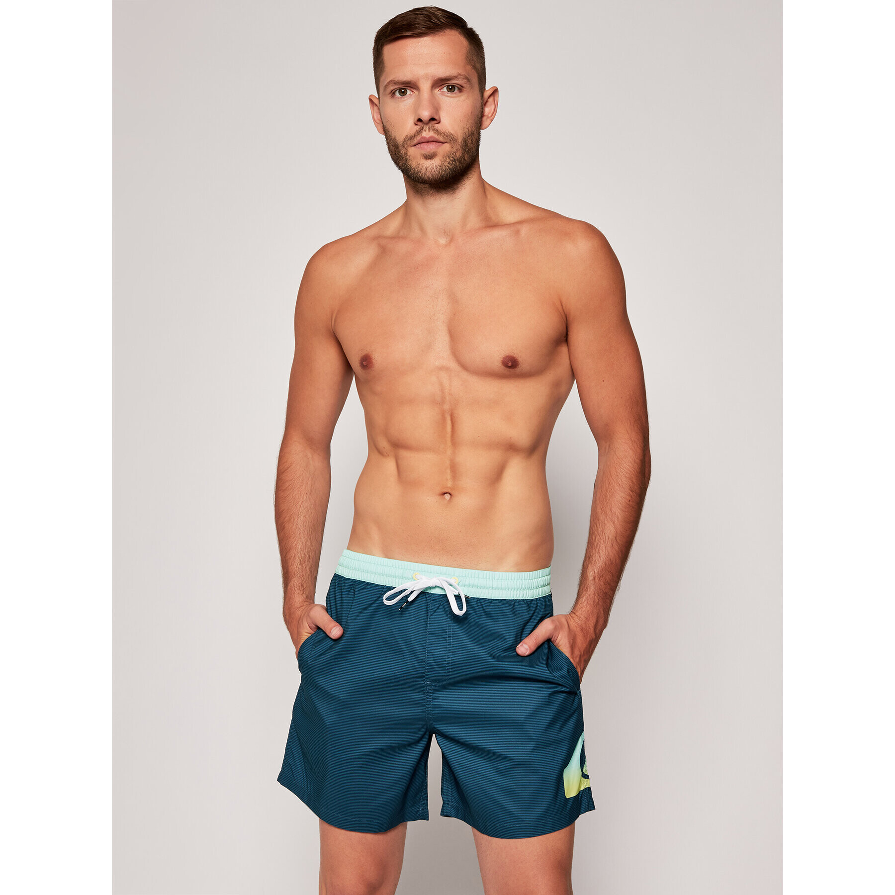 Quiksilver Plavecké šortky Dredge Volley 17 EQYJV03575 Zelená Regular Fit - Pepit.cz