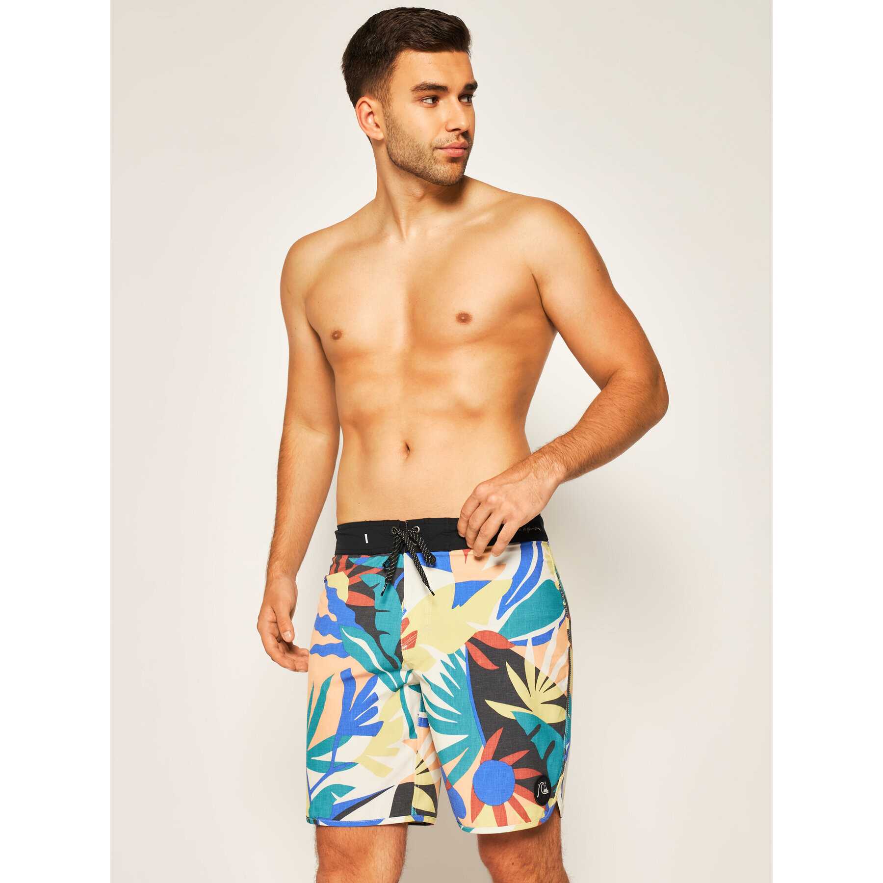 Quiksilver Plavecké šortky Highline Tropical Flow 19 EQYBS04311 Barevná Regular Fit - Pepit.cz