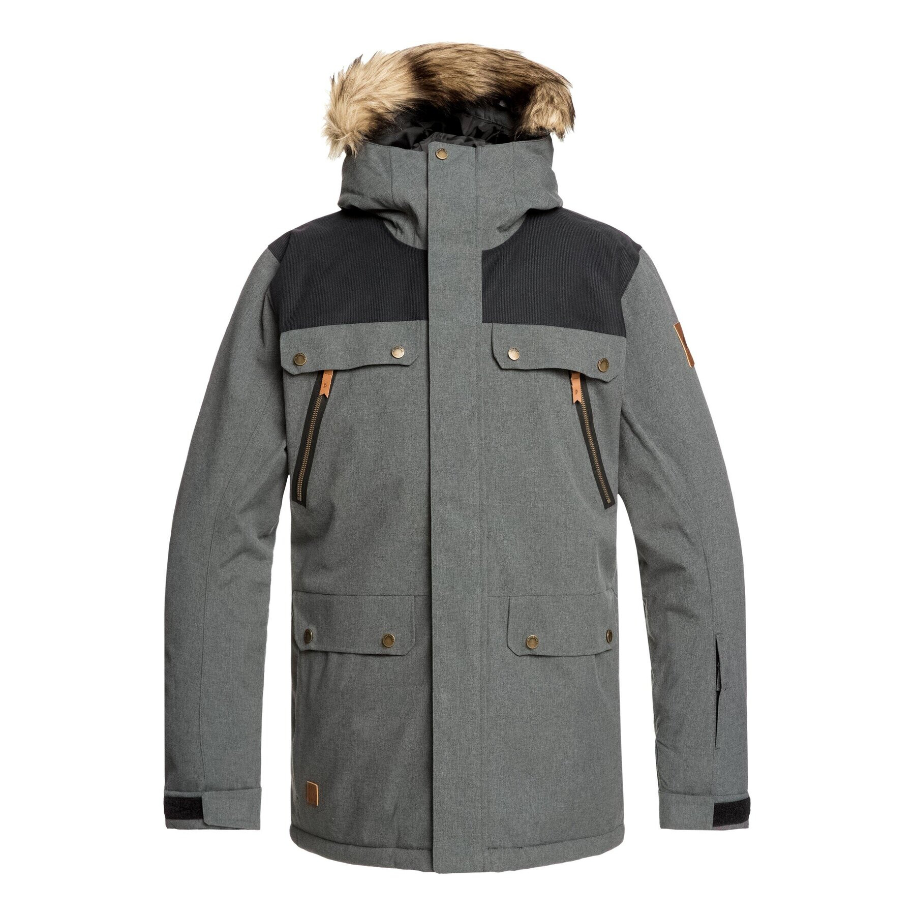 Quiksilver Snowboardová bunda Selector EQYTJ03226 Šedá Modern Fit - Pepit.cz