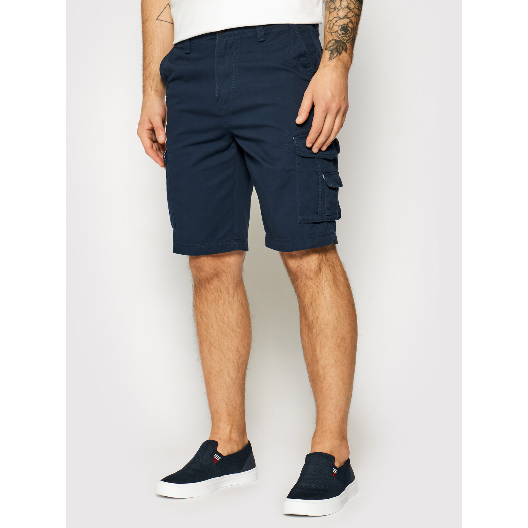 Quiksilver Šortky z materiálu Crucial Battle EQYWS03456 Tmavomodrá Tapered Fit - Pepit.cz