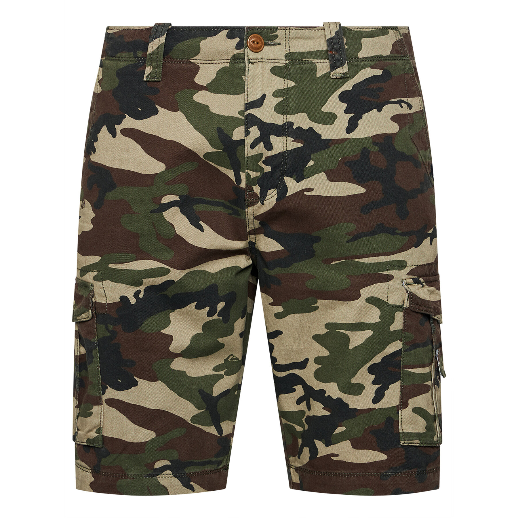 Quiksilver Šortky z materiálu Crucial Battle EQYWS03456 Zelená Tapered Fit - Pepit.cz