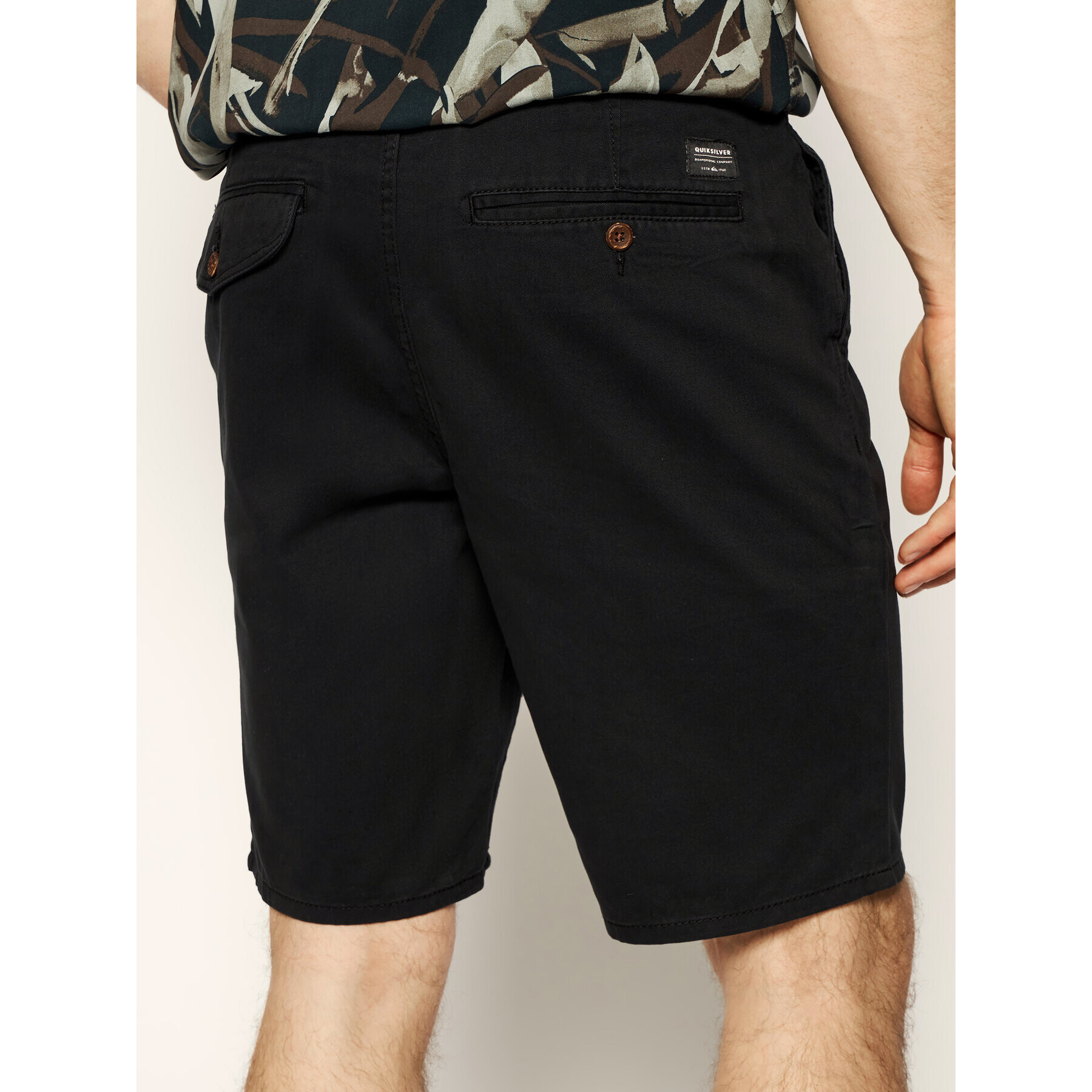 Quiksilver Šortky z materiálu EQYWS03468 Černá Straight Fit - Pepit.cz