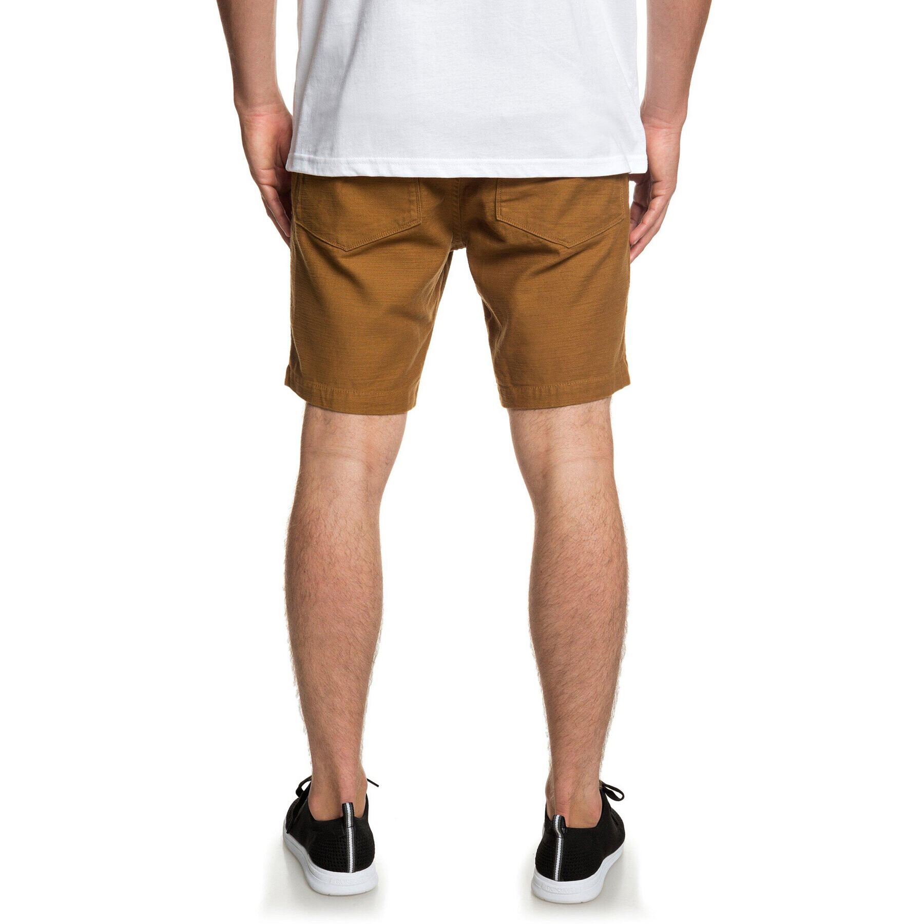 Quiksilver Šortky z materiálu EQYWS03576 Hnědá Straight Tapered Fit - Pepit.cz