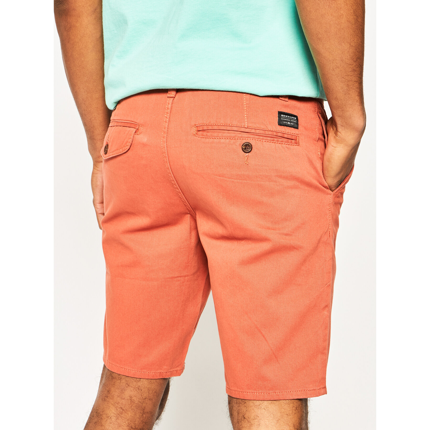 Quiksilver Šortky z materiálu Everyday Chino EQYWS03468 Červená Tapered Fit - Pepit.cz