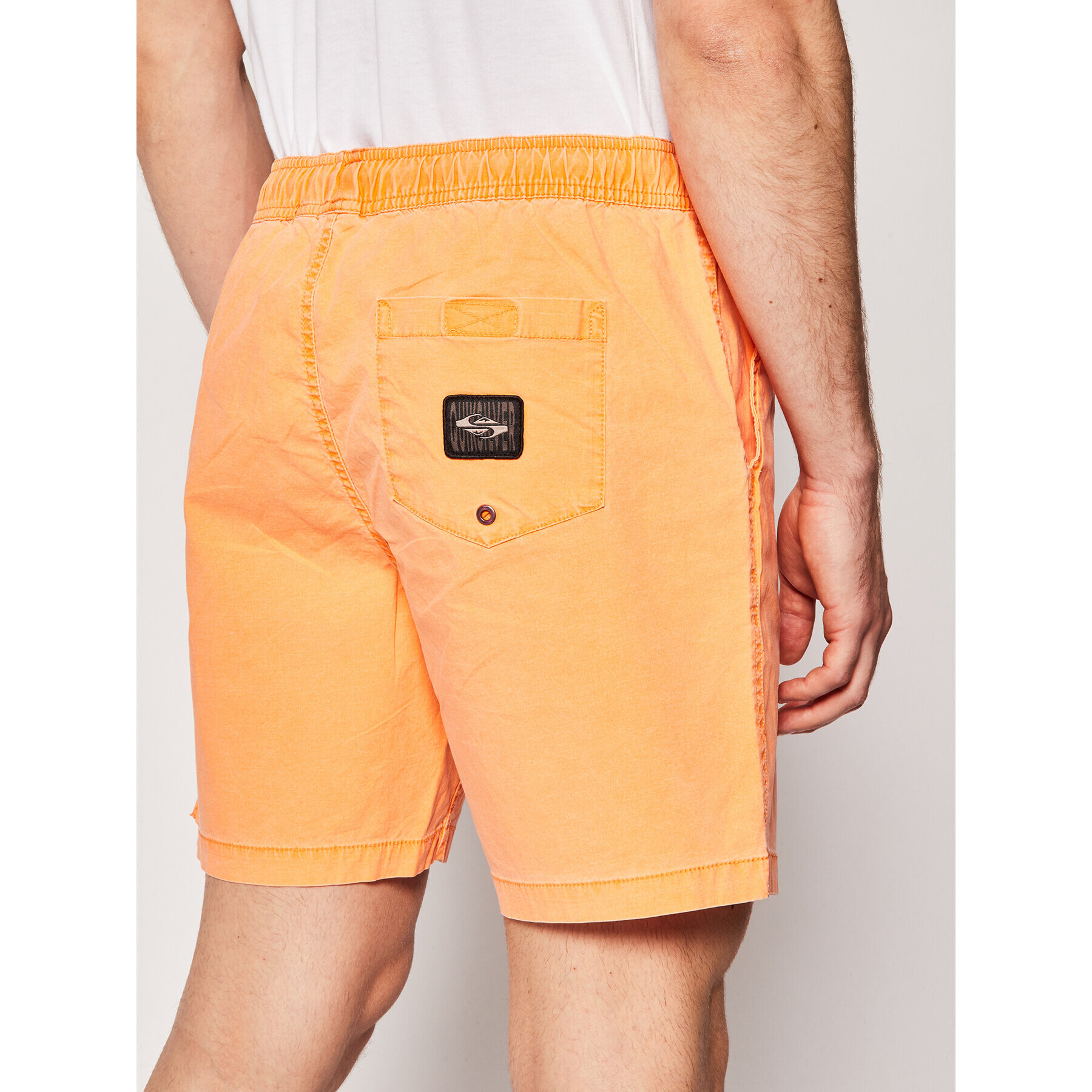 Quiksilver Šortky z materiálu Taxer 17" Elasticized EQYWS03610 Oranžová Regular Fit - Pepit.cz