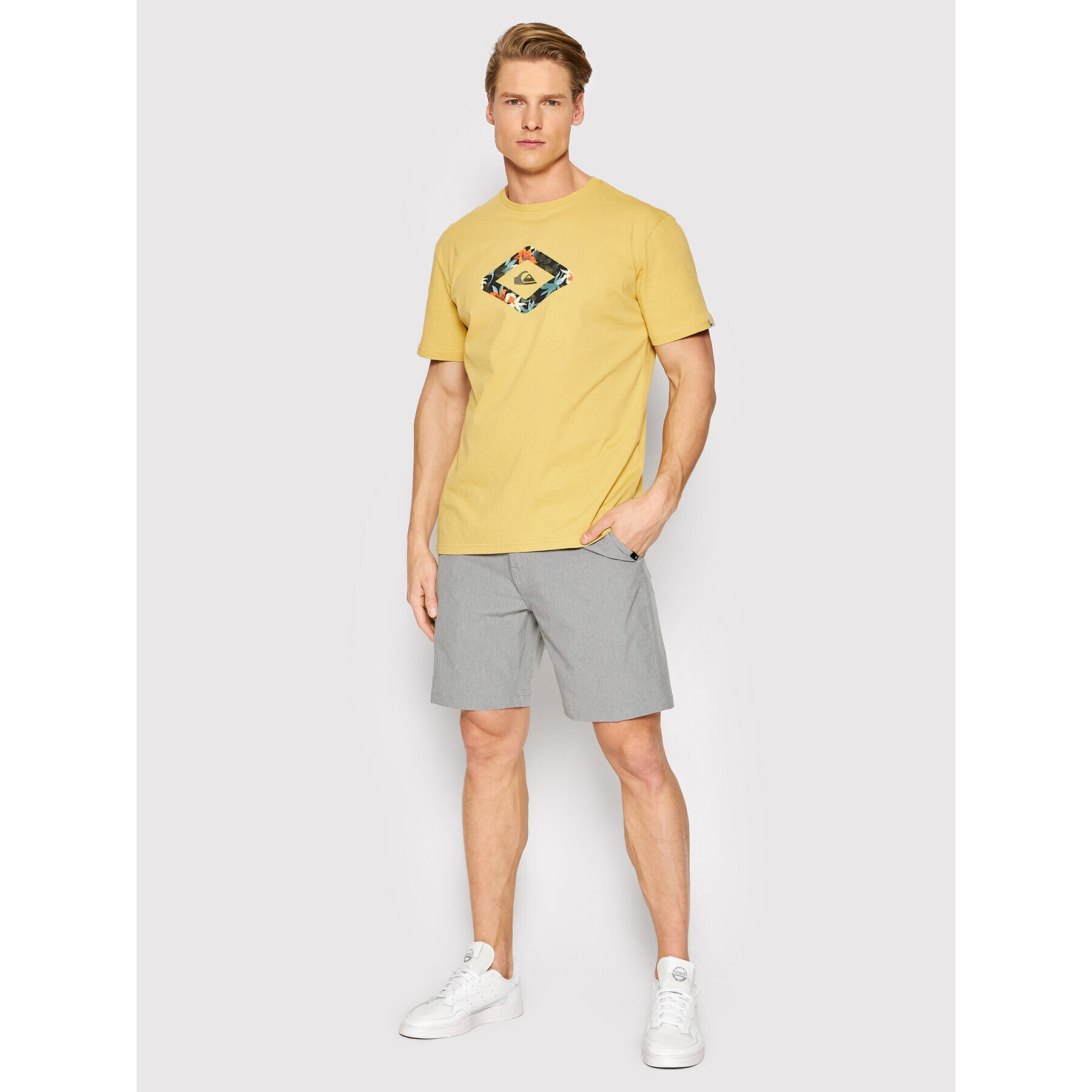 Quiksilver Šortky z materiálu Union Heather 19" EQYWS03795 Šedá Regular Fit - Pepit.cz