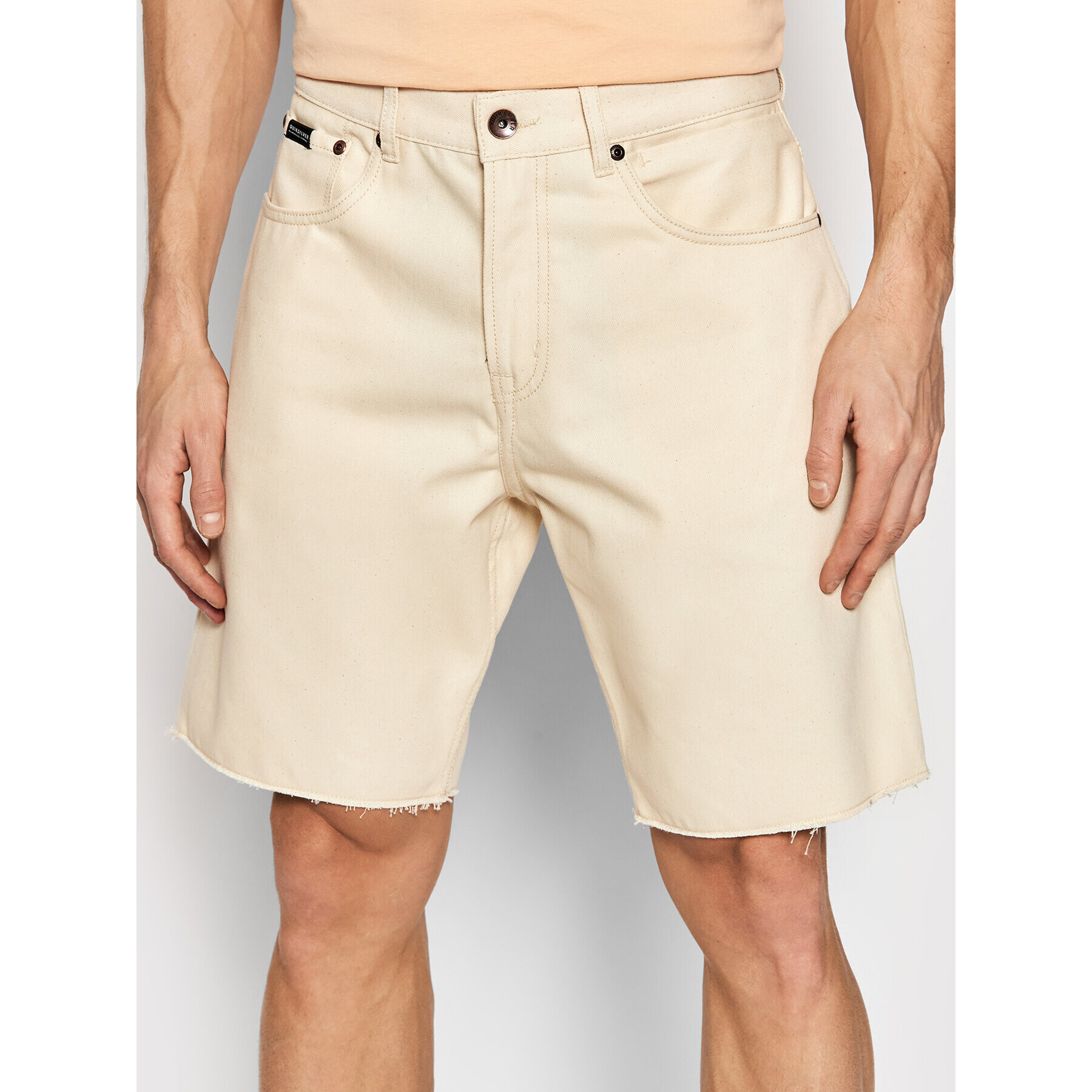 Quiksilver Šortky z materiálu Up Size Natural EQYDS03101 Béžová Upsize Fit - Pepit.cz