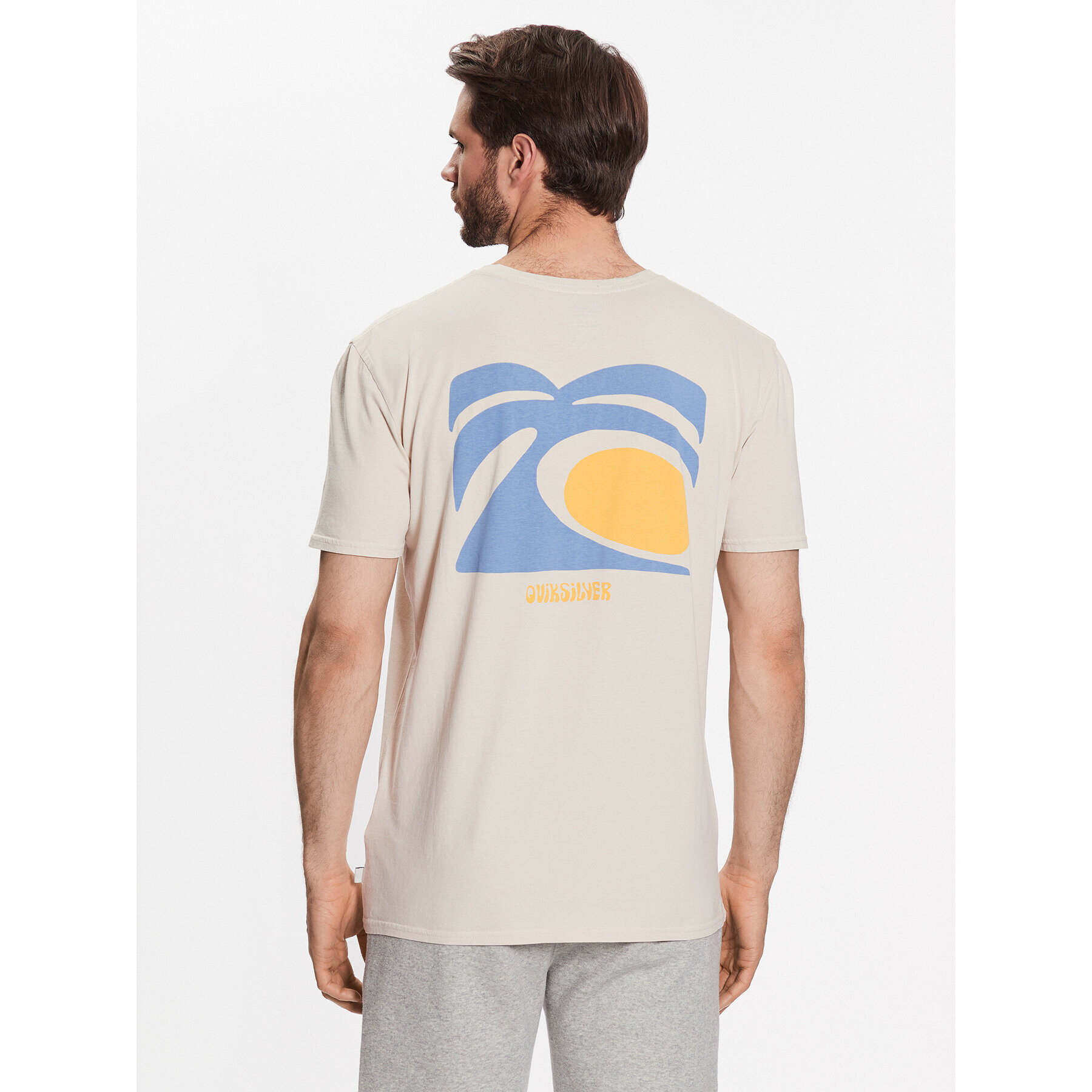 Quiksilver T-Shirt Arts In Palm EQYZT07249 Béžová Regular Fit - Pepit.cz