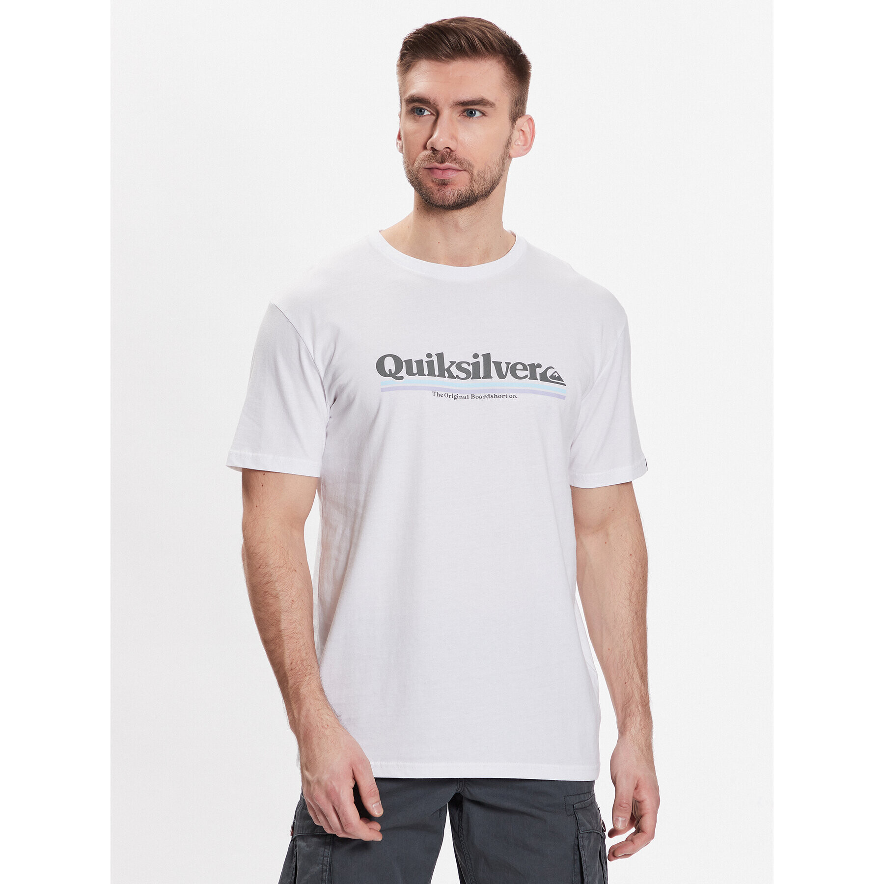 Quiksilver T-Shirt Between The Lines EQYZT07216 Bílá Regular Fit - Pepit.cz