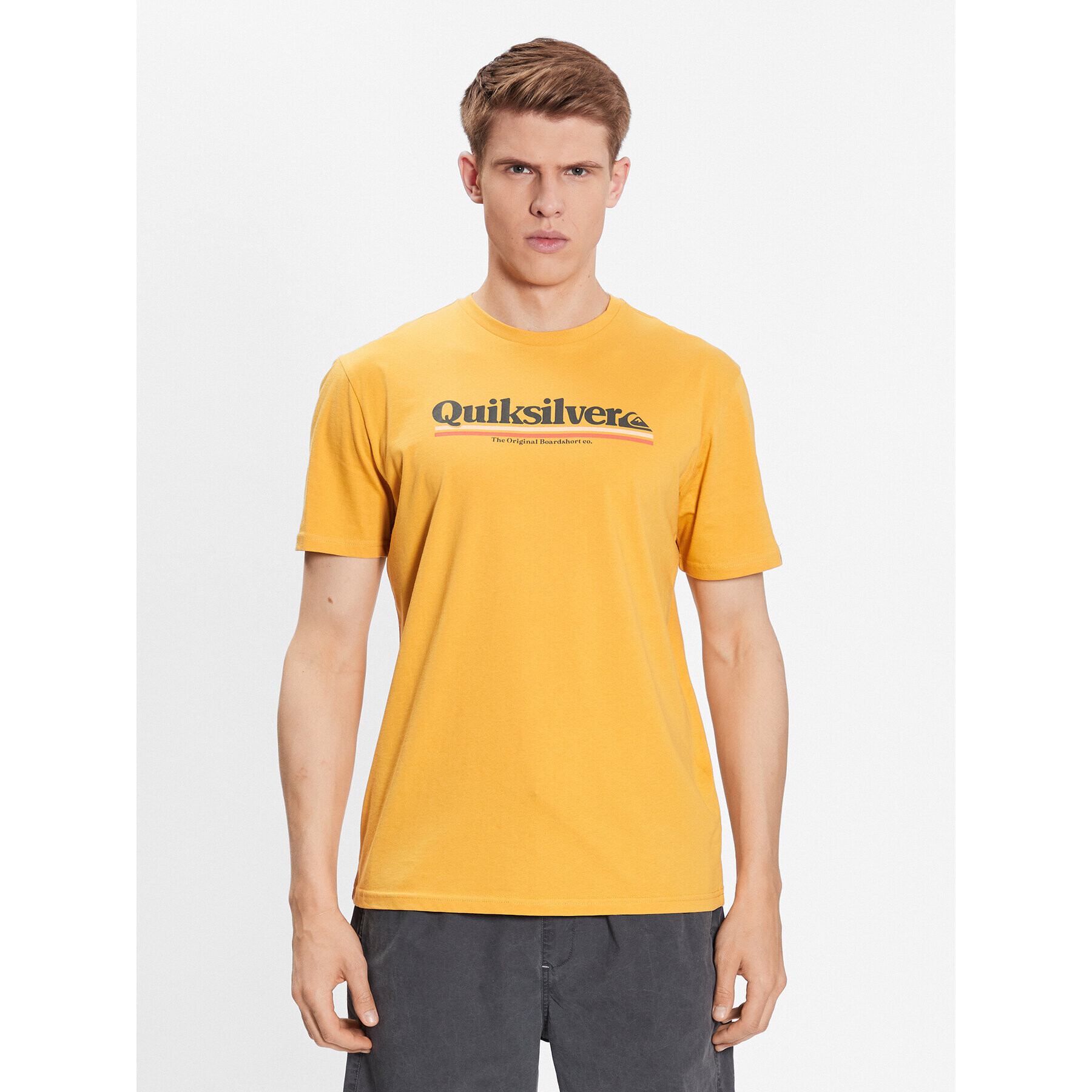 Quiksilver T-Shirt Between The Lines EQYZT07216 Žlutá Regular Fit - Pepit.cz